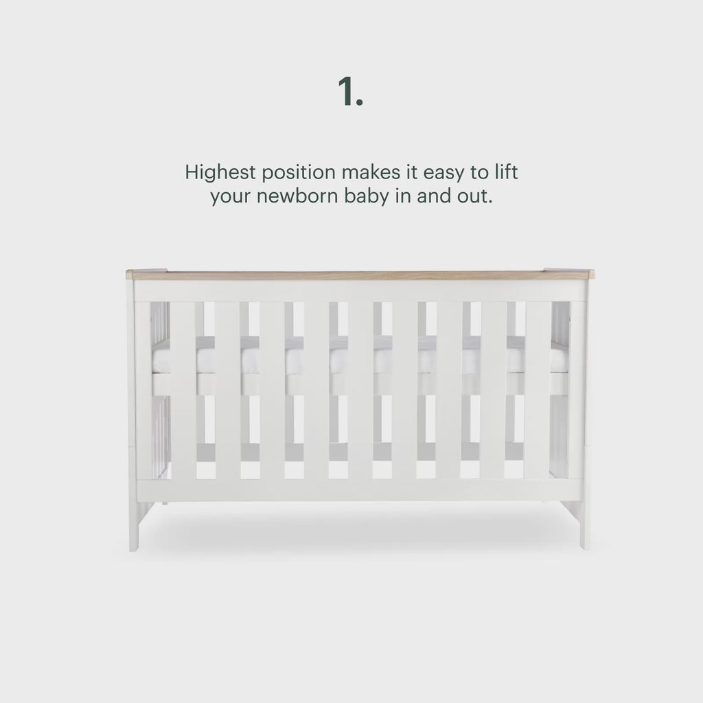 Burford Cot Bed - White & Oak