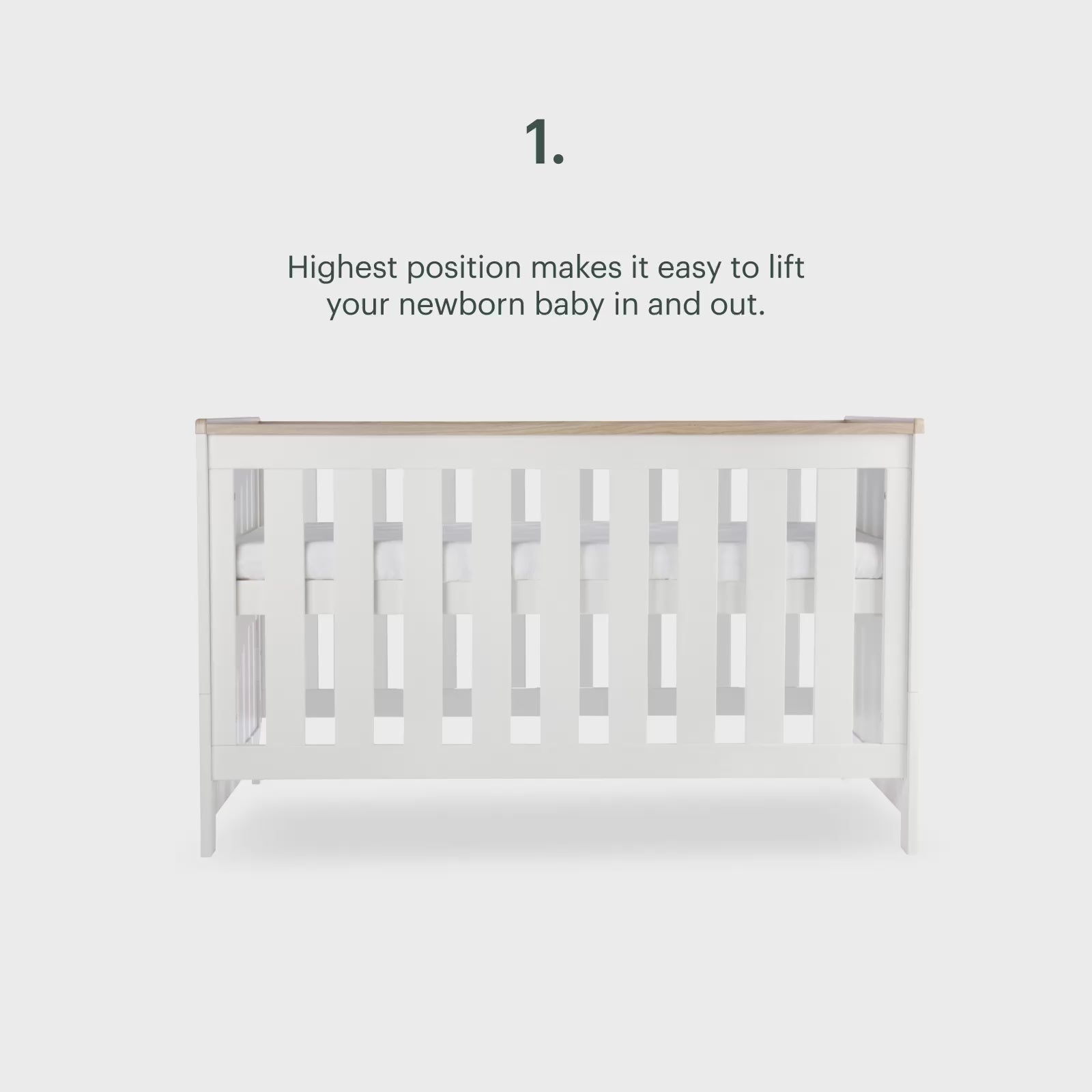 Burford Cot Bed - White & Oak