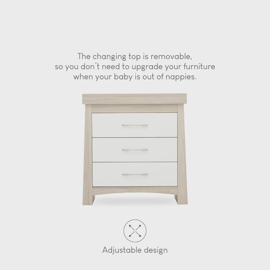 Lana Dresser Changer - Ash & White