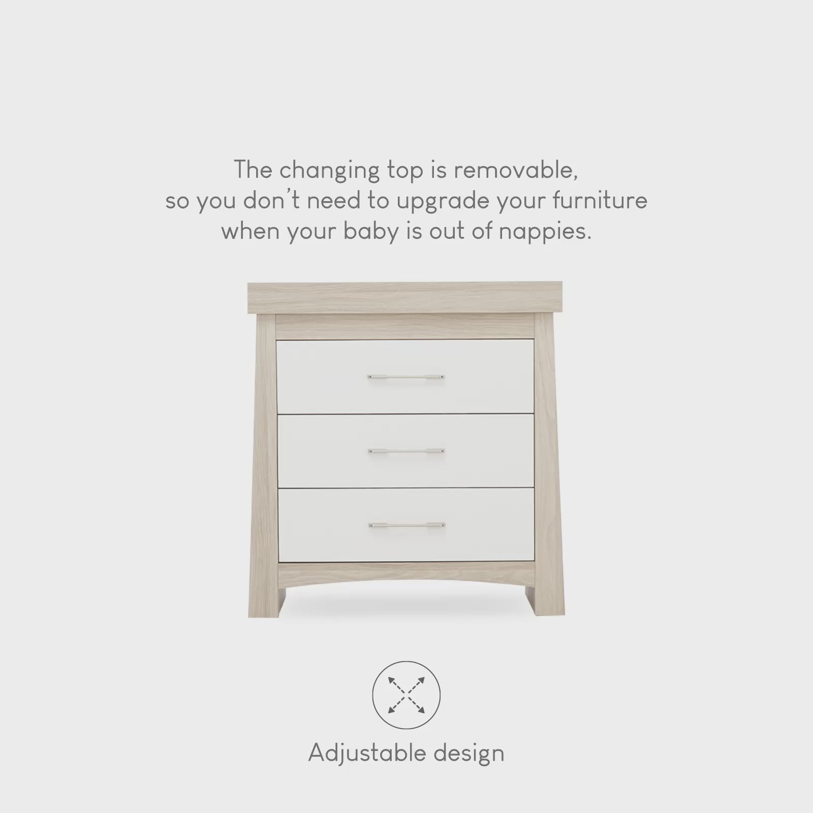 Lana Dresser Changer - Ash & White