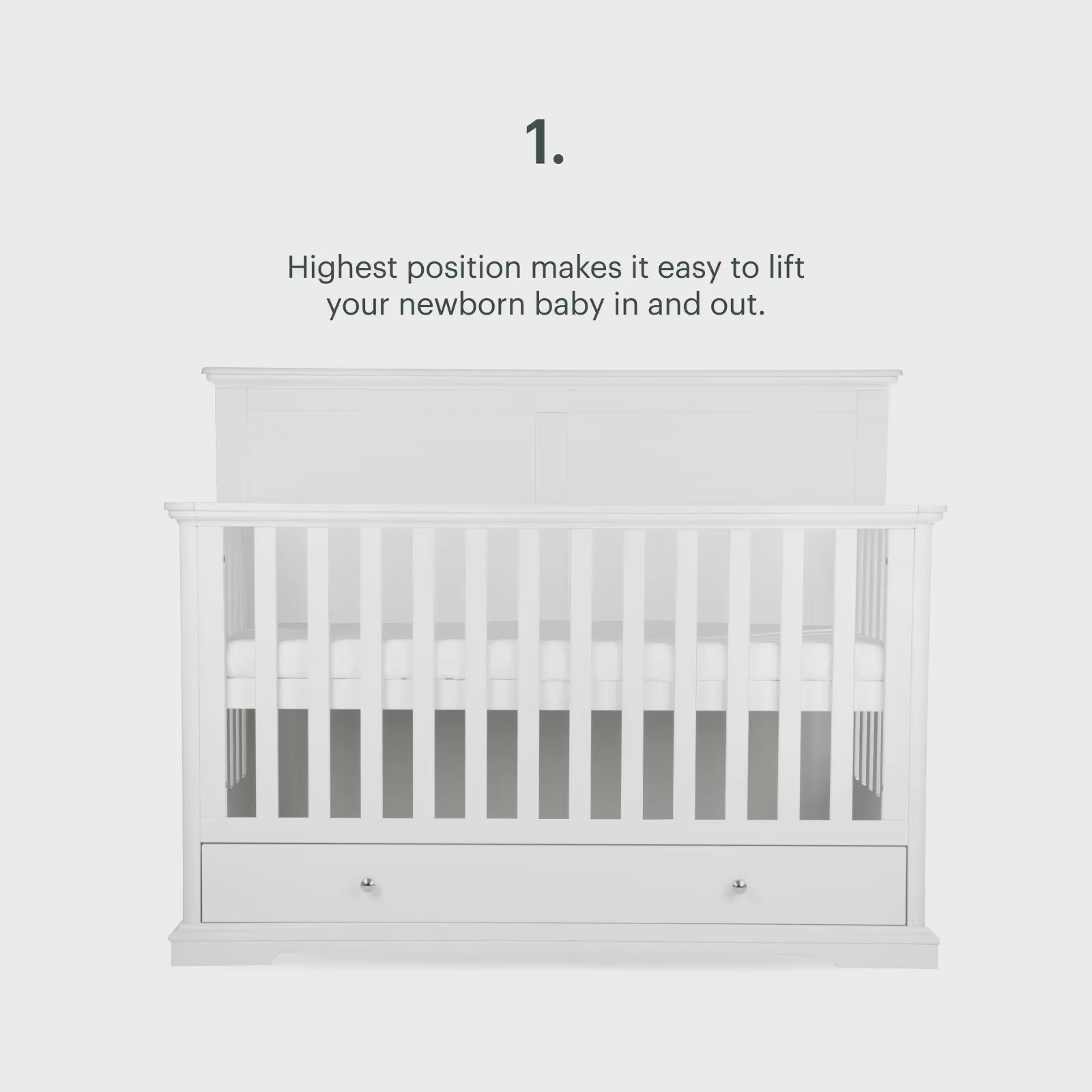 Beaumont Grand 2 Piece Nursery Furniture Set - White