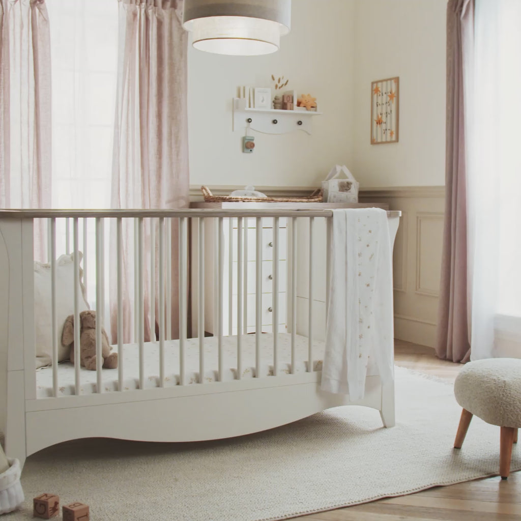 Video of someone using the Clara Luxe wardrobe in a nursery setting