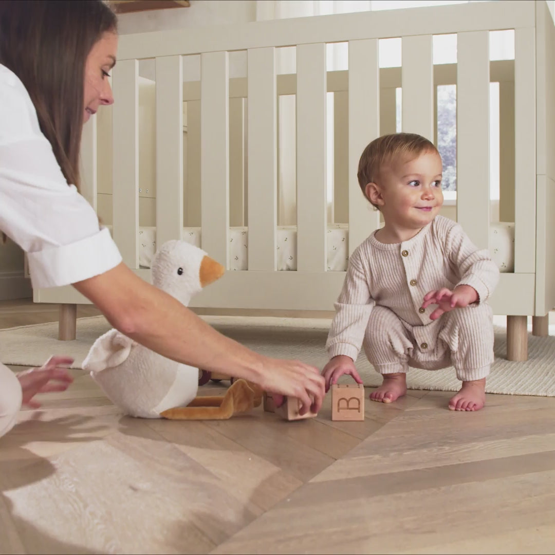 Harper Cot Bed - Cream & Ash