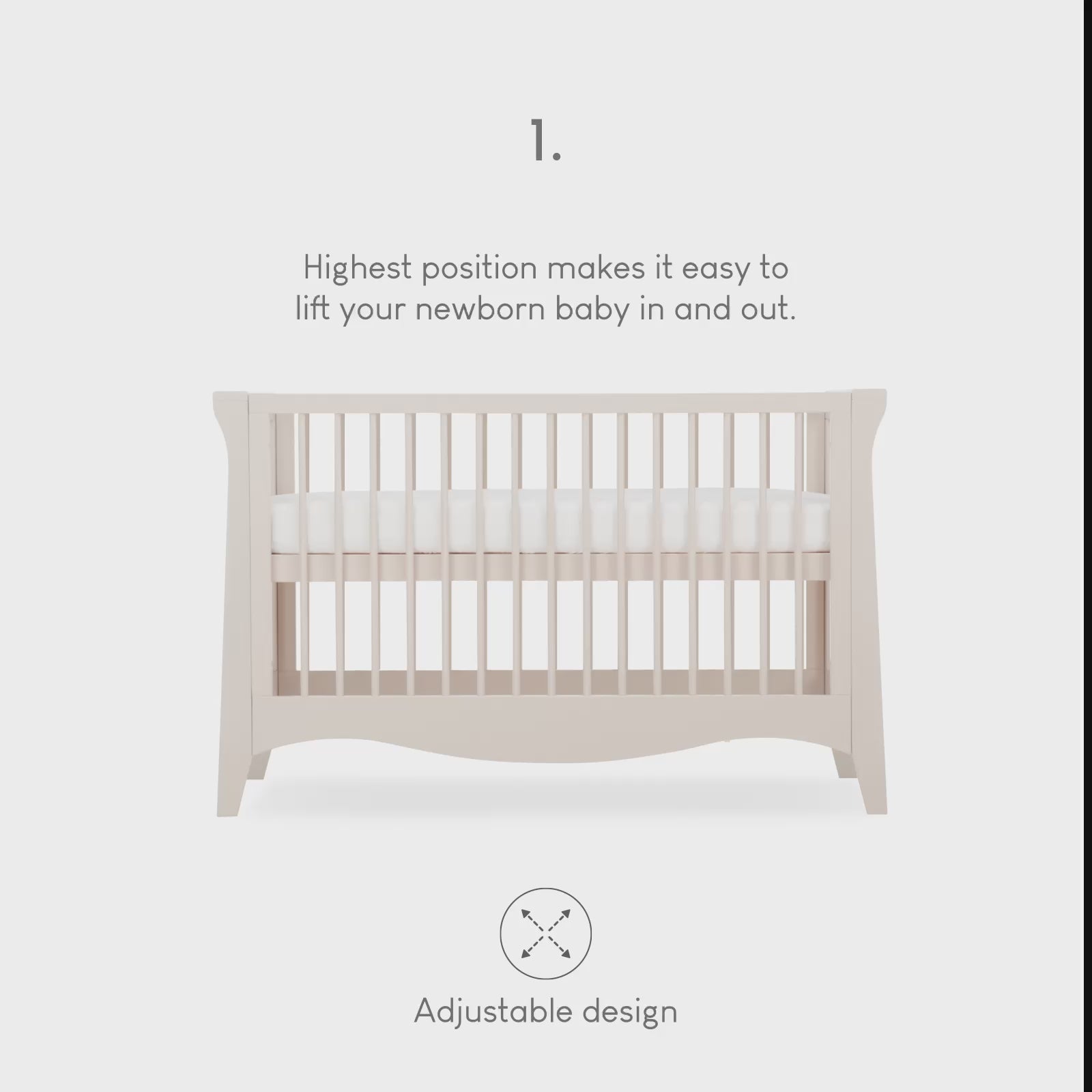 Clara Mini 2 Piece Nursery Furniture Set - Cashmere