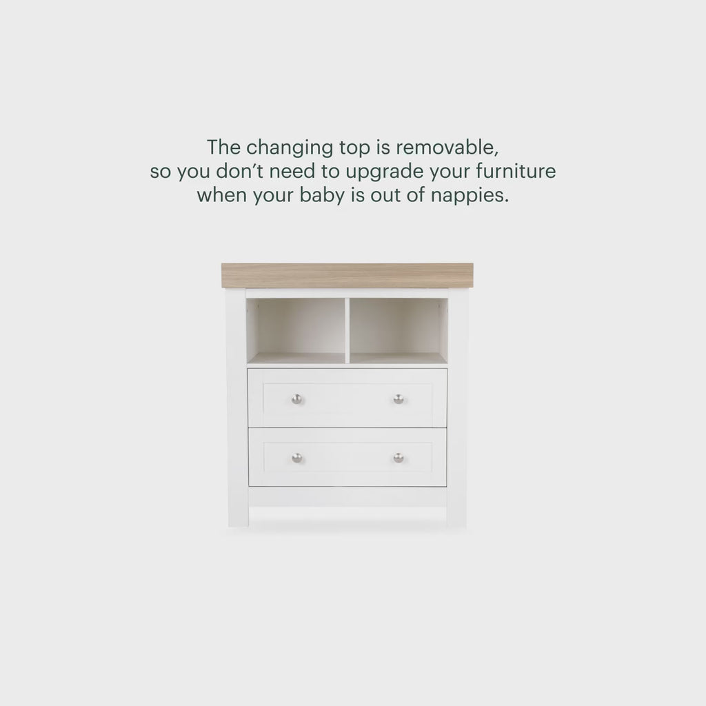 Burford Dresser Changer - White & Oak