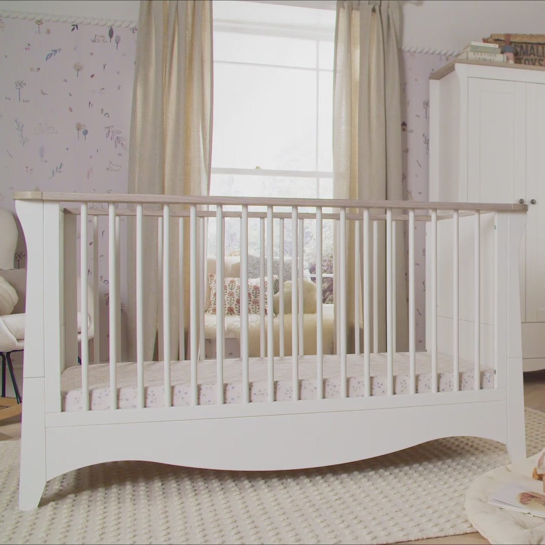 Clara Cot Bed - White & Ash