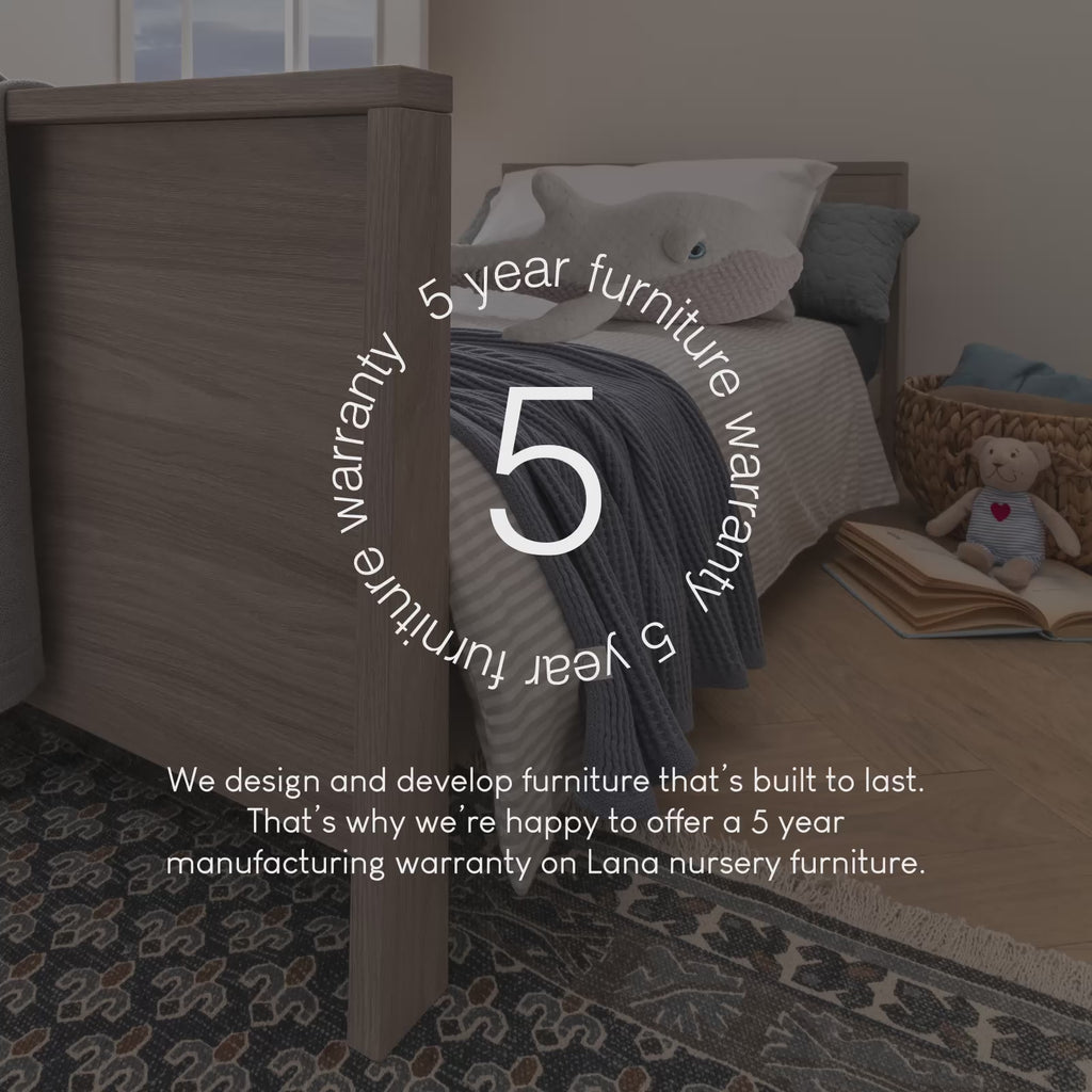 Lana Nursery Wardrobe - Ash & White