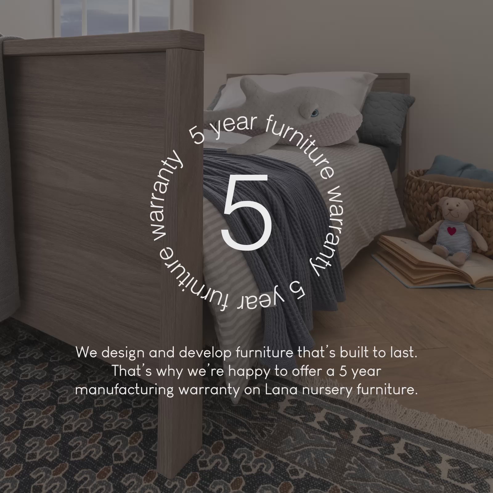 Lana Nursery Wardrobe - Ash & White
