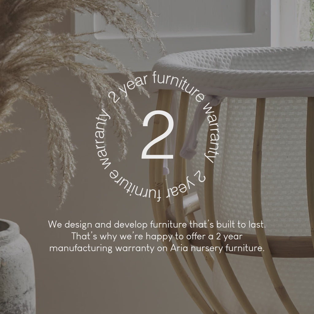 Aria Rattan Crib - Natural