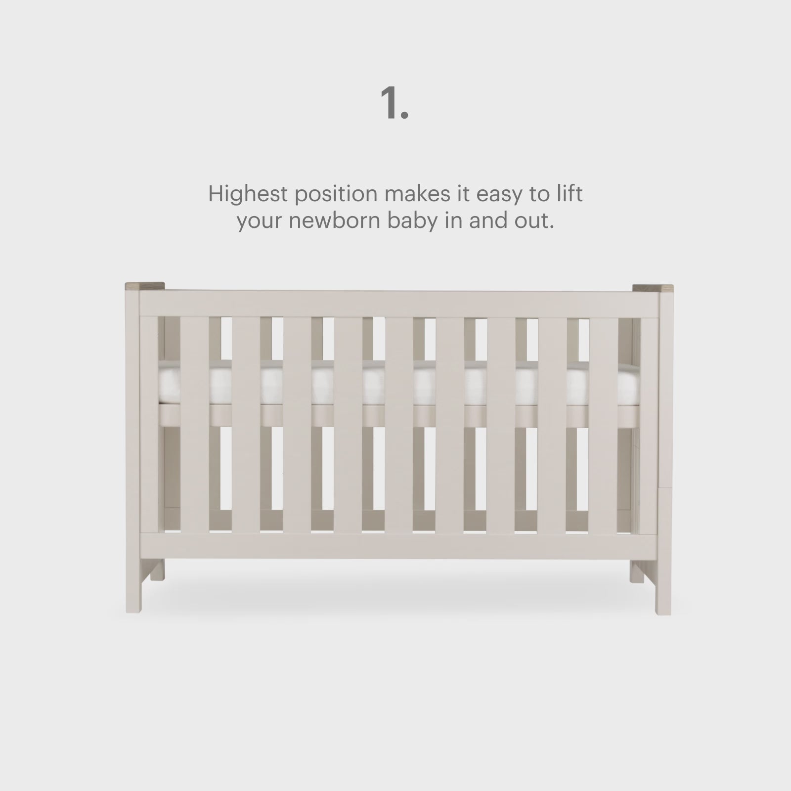 Luna Cot Bed - Cashmere & Ash