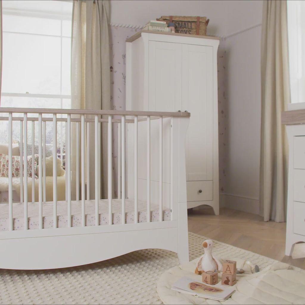Clara 2 Piece Nursery Furniture Set - White & Ash