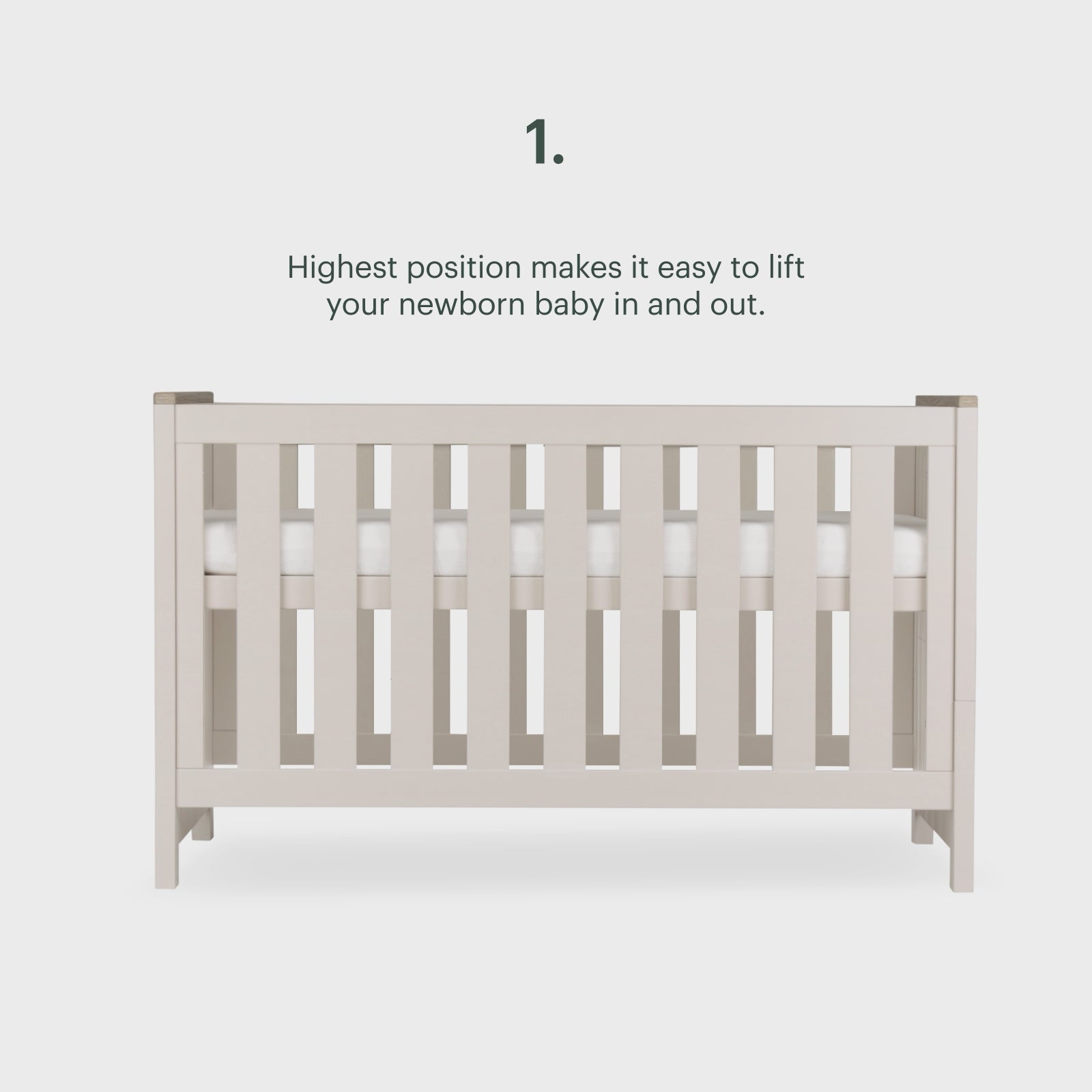 Luna 3 Piece Nursery Furniture Set - Cashmere & Ash