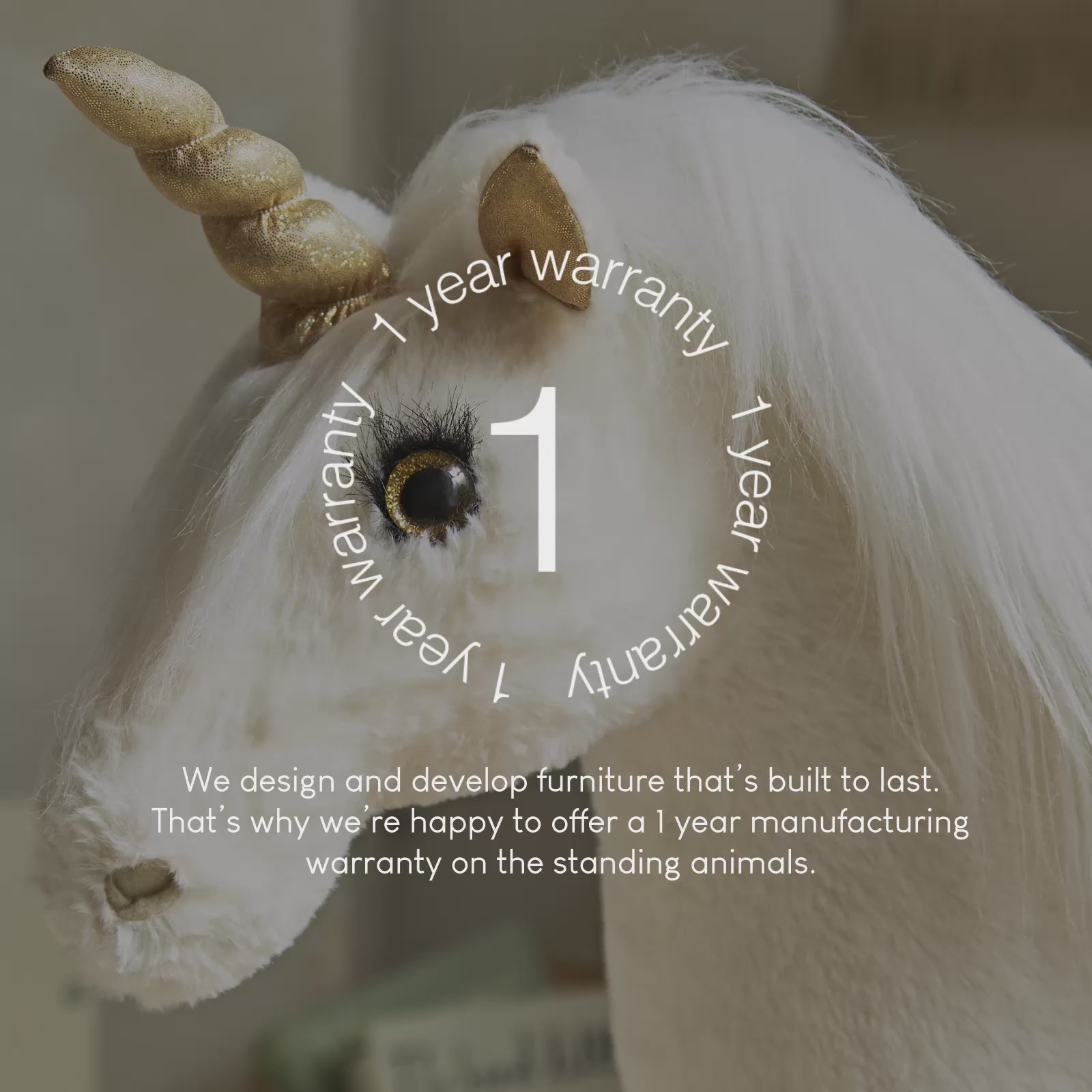 Standing Unicorn - Gold Dust