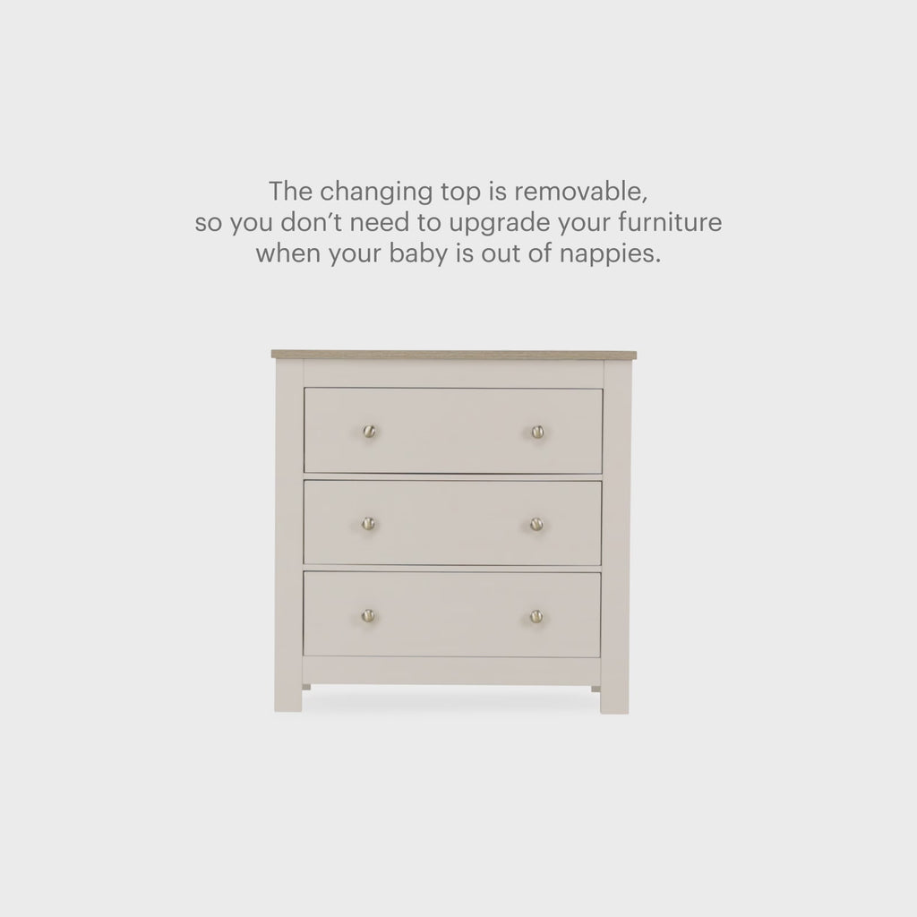 Luna 2 Piece Nursery Furniture Set - Cashmere & Ash