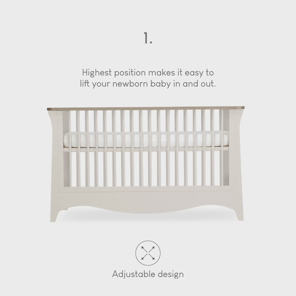 Clara Cot Bed - Cashmere & Ash