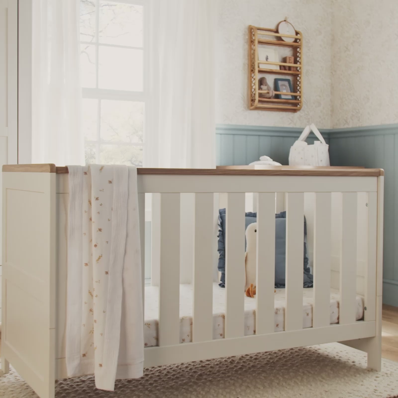 Burford Wardrobe - White & Oak