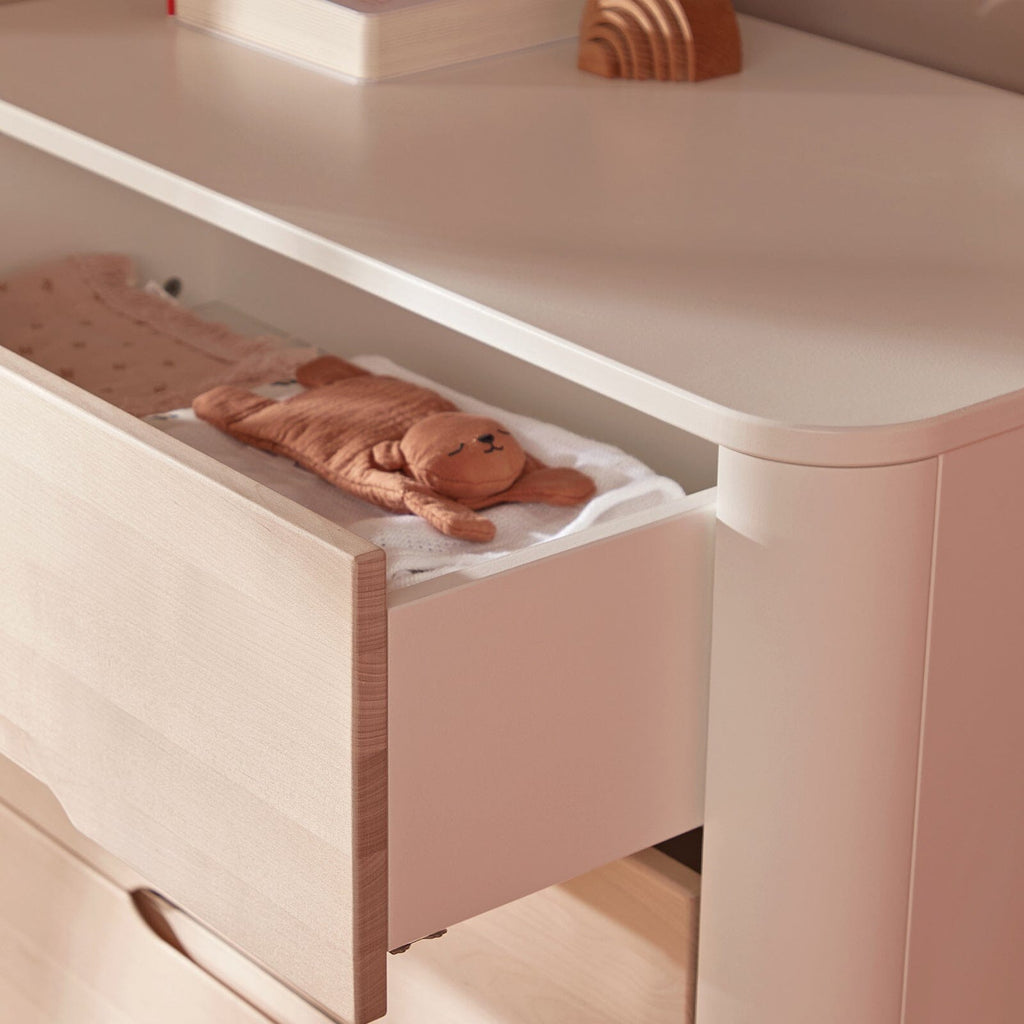Troll Torsten Dresser & Changing Top - White/Natural Furniture Singles Troll 