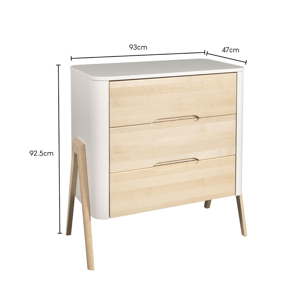 Troll Torsten Dresser & Changing Top - White/Natural Furniture Singles Troll 