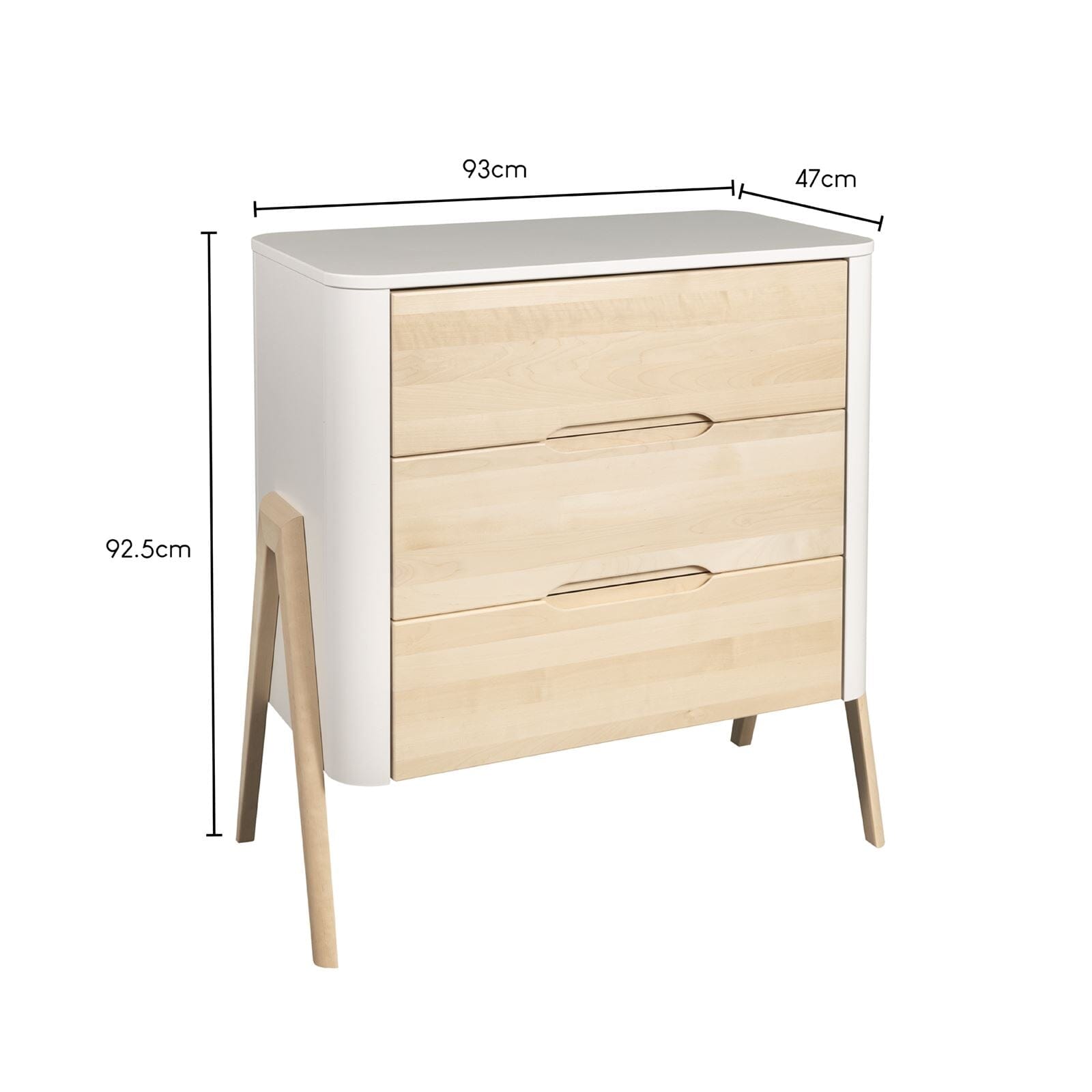 Troll Torsten Dresser & Changing Top - White/Natural Furniture Singles Troll 
