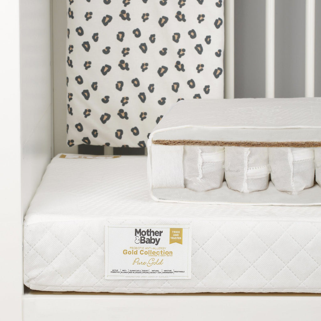 Mother&Baby Pure Gold Anti-Allergy Coir Pocket Sprung Cot bed Mattress 140 x 70cm Mattresses Mother & Baby 