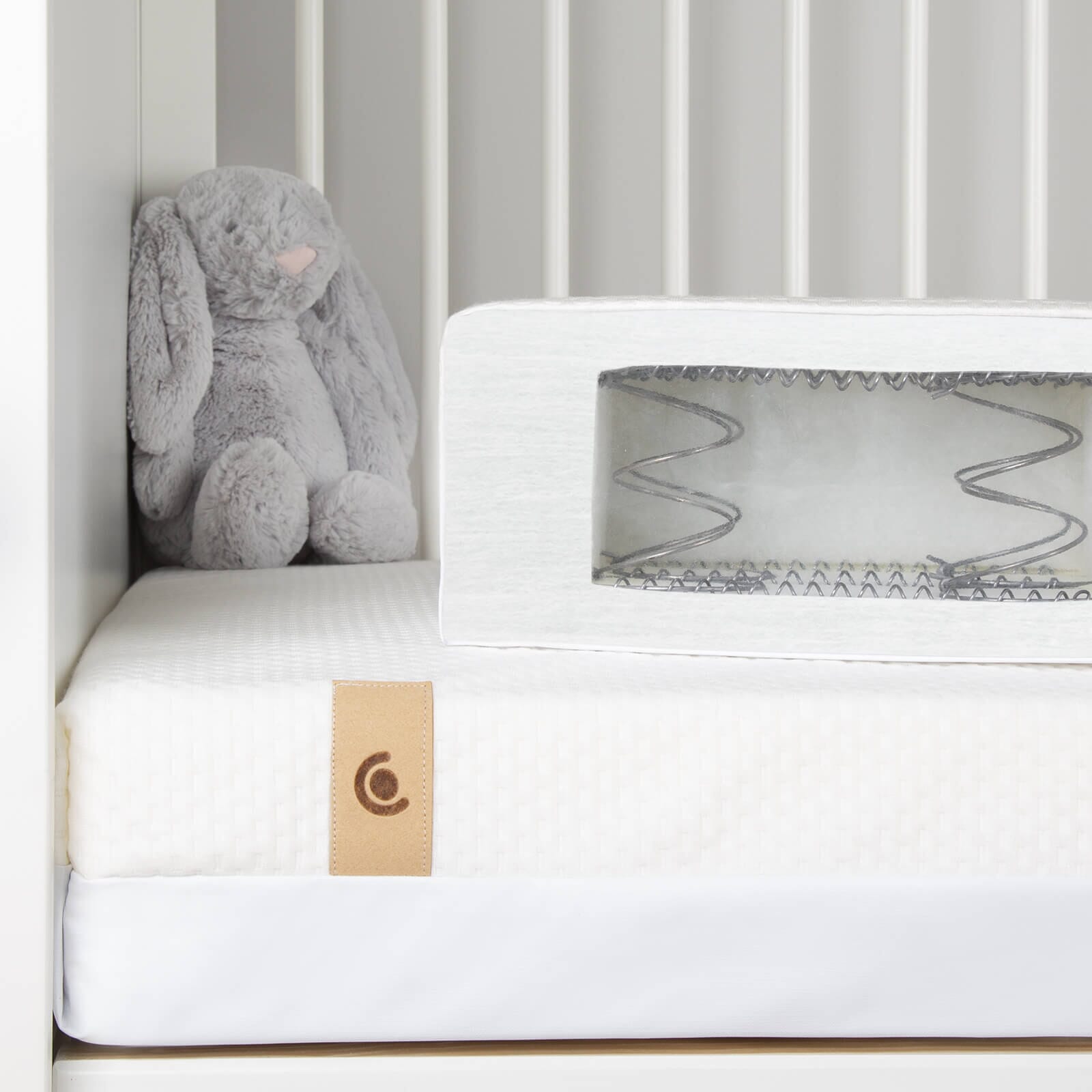 Harmony Hypo Allergenic Bamboo Sprung Cot Bed Mattress 140 x 70cm