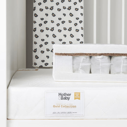 Mother&Baby Pure Gold Anti-Allergy Coir Pocket Sprung Cot bed Mattress 140 x 70cm Mattresses Mother&Baby 