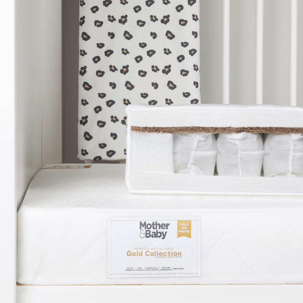Pure Anti Allergy Coir Pocket Sprung Cot Mattress 120 x 60cm