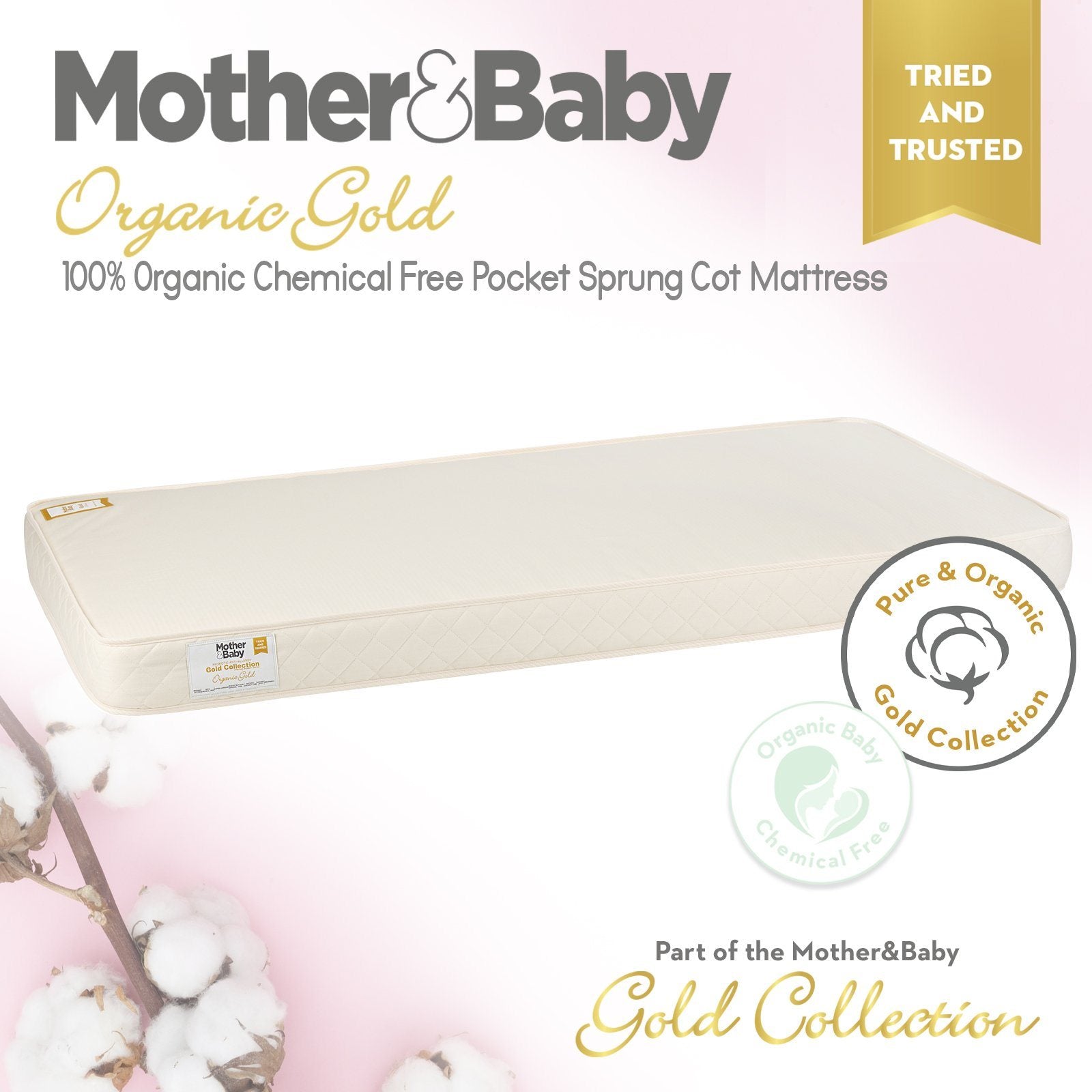 Chemical free cot mattress sales