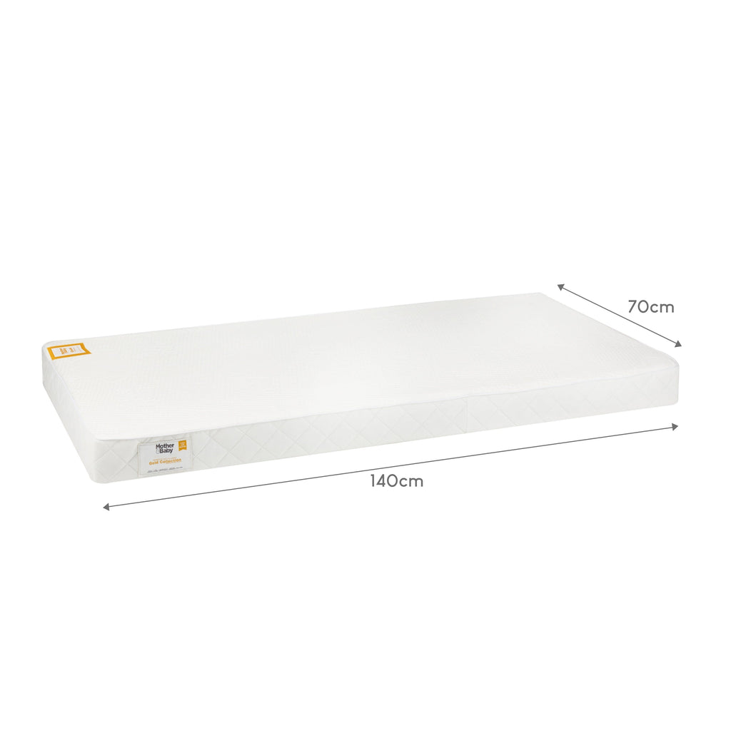 Mother&Baby White Gold Anti-Allergy Pocket Sprung Cot bed Mattress 140 x 70cm Mattresses Mother&Baby 