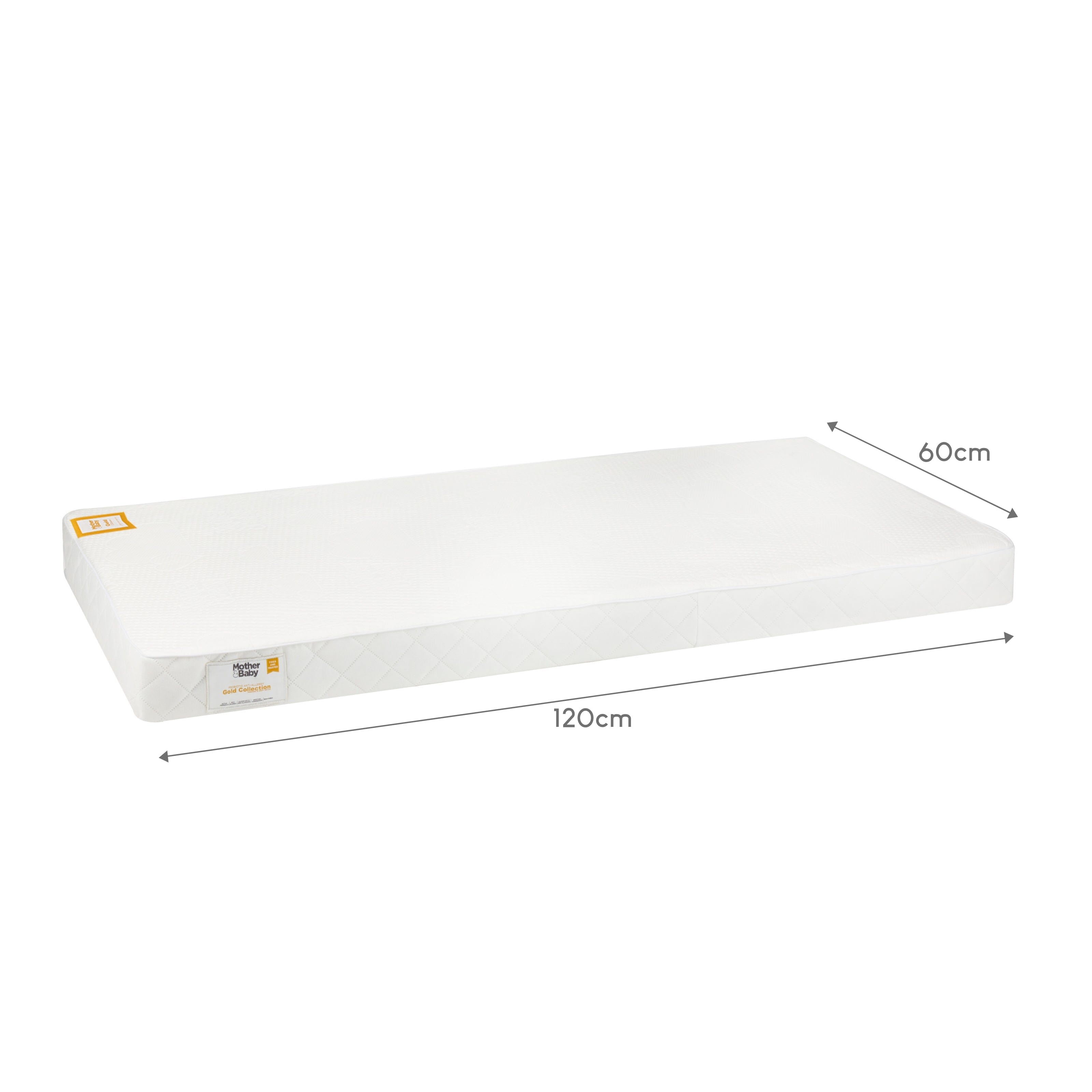 Mother&Baby White Gold Anti-Allergy Pocket Sprung Cot Mattress 120 x 60cm Mattresses Mother&Baby 
