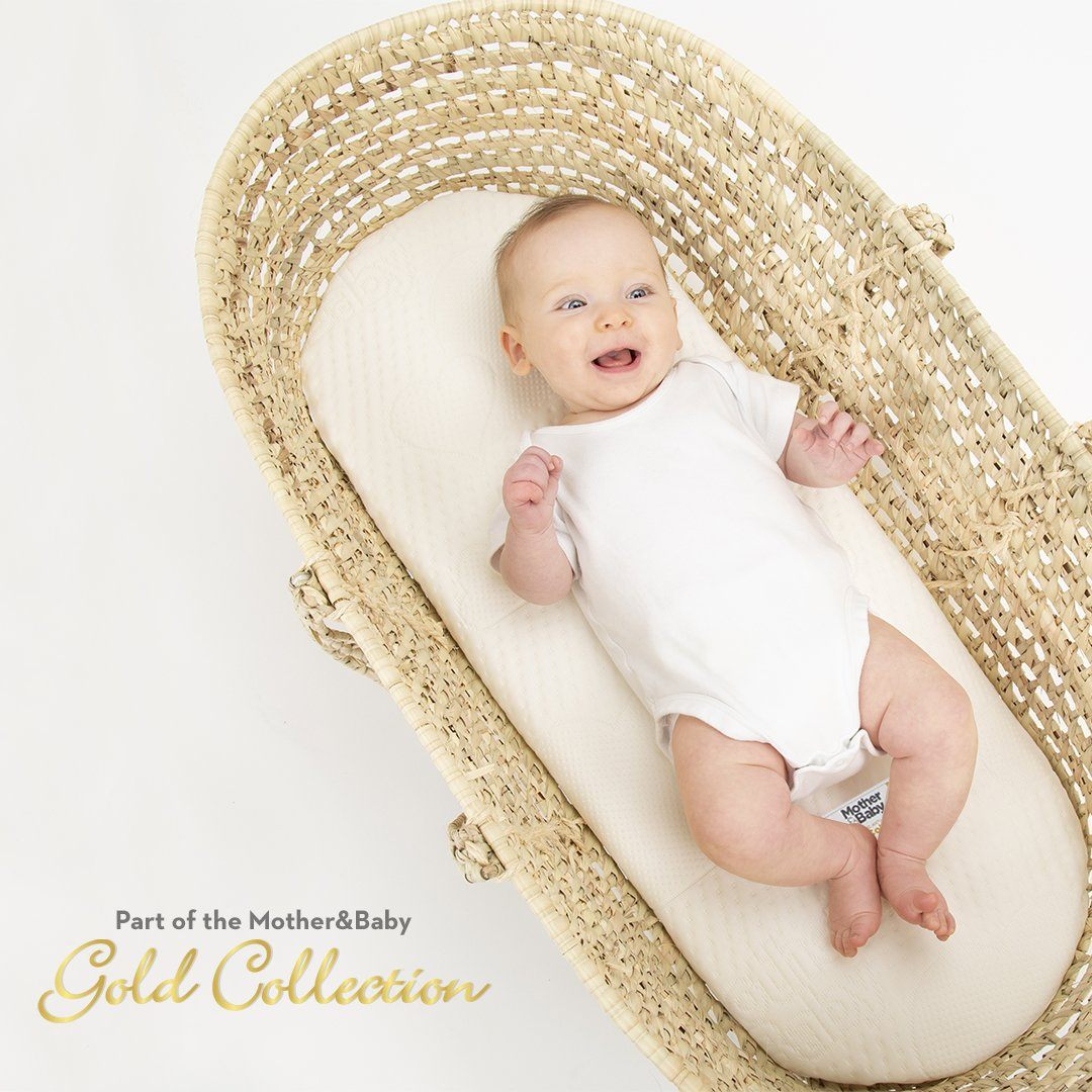 Mother&Baby First Gold Anti-Allergy Foam Moses Basket Large 75 x 28cm Mother & Baby 