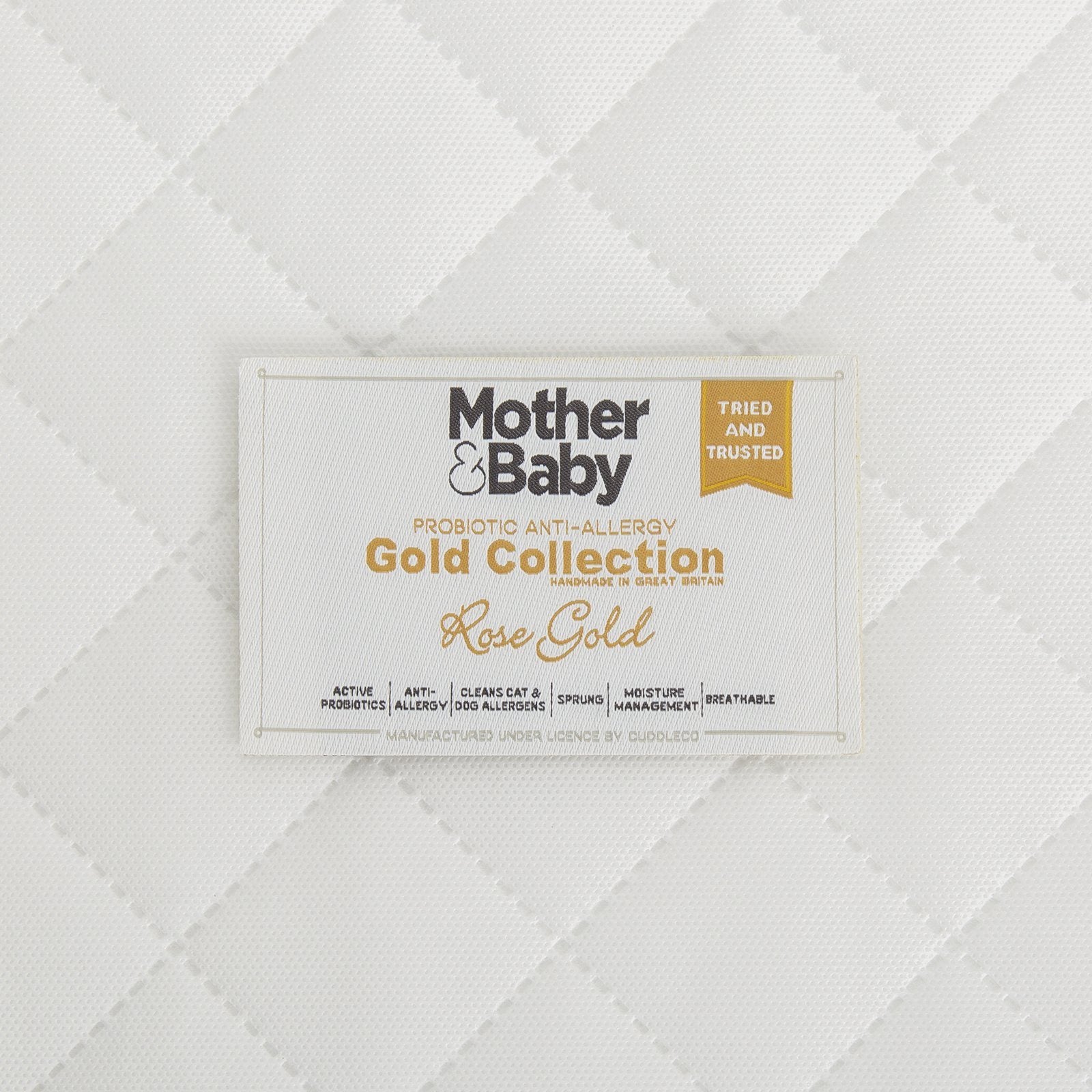 Mother&Baby Rose Gold Anti-Allergy Sprung Cot Mattress 120 x 70cm Mother & Baby 