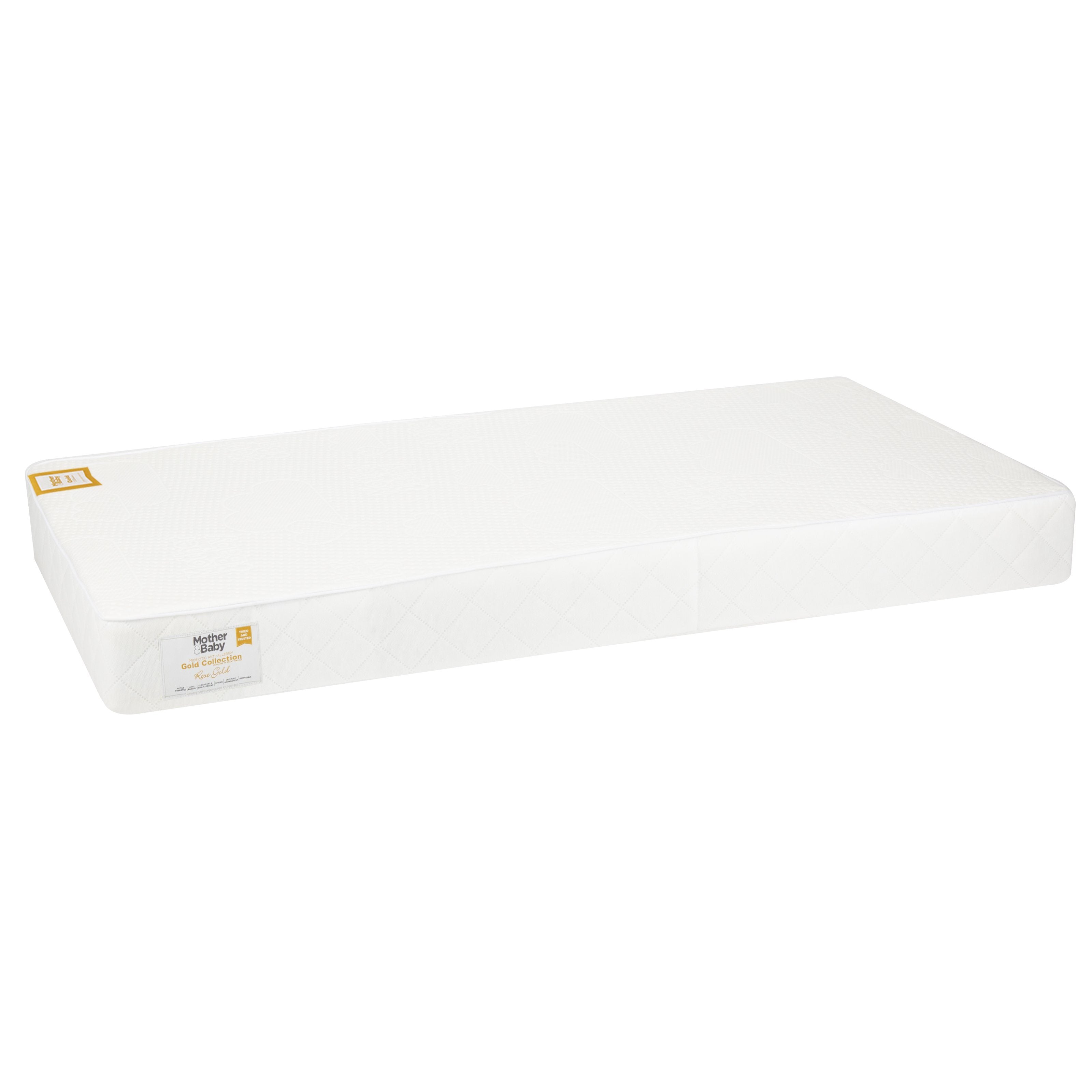 Mother&Baby Rose Gold Anti-Allergy Sprung Cot bed Mattress 140 x 70cm Mother & Baby 