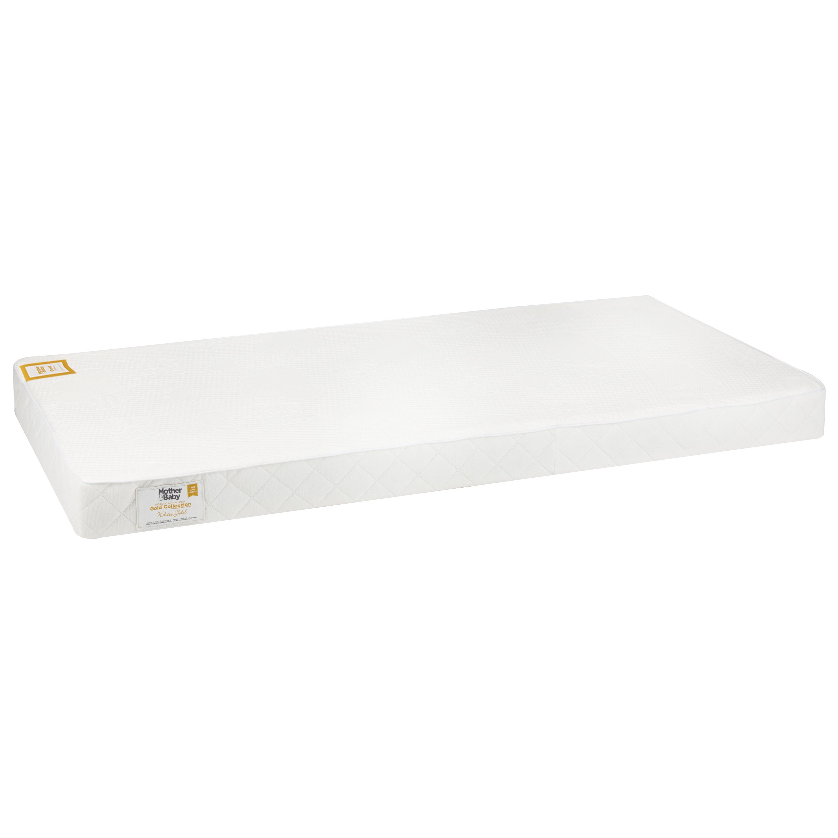 Mother&Baby White Gold Anti-Allergy Pocket Sprung Cot Mattress 120 x 60cm Mother & Baby 
