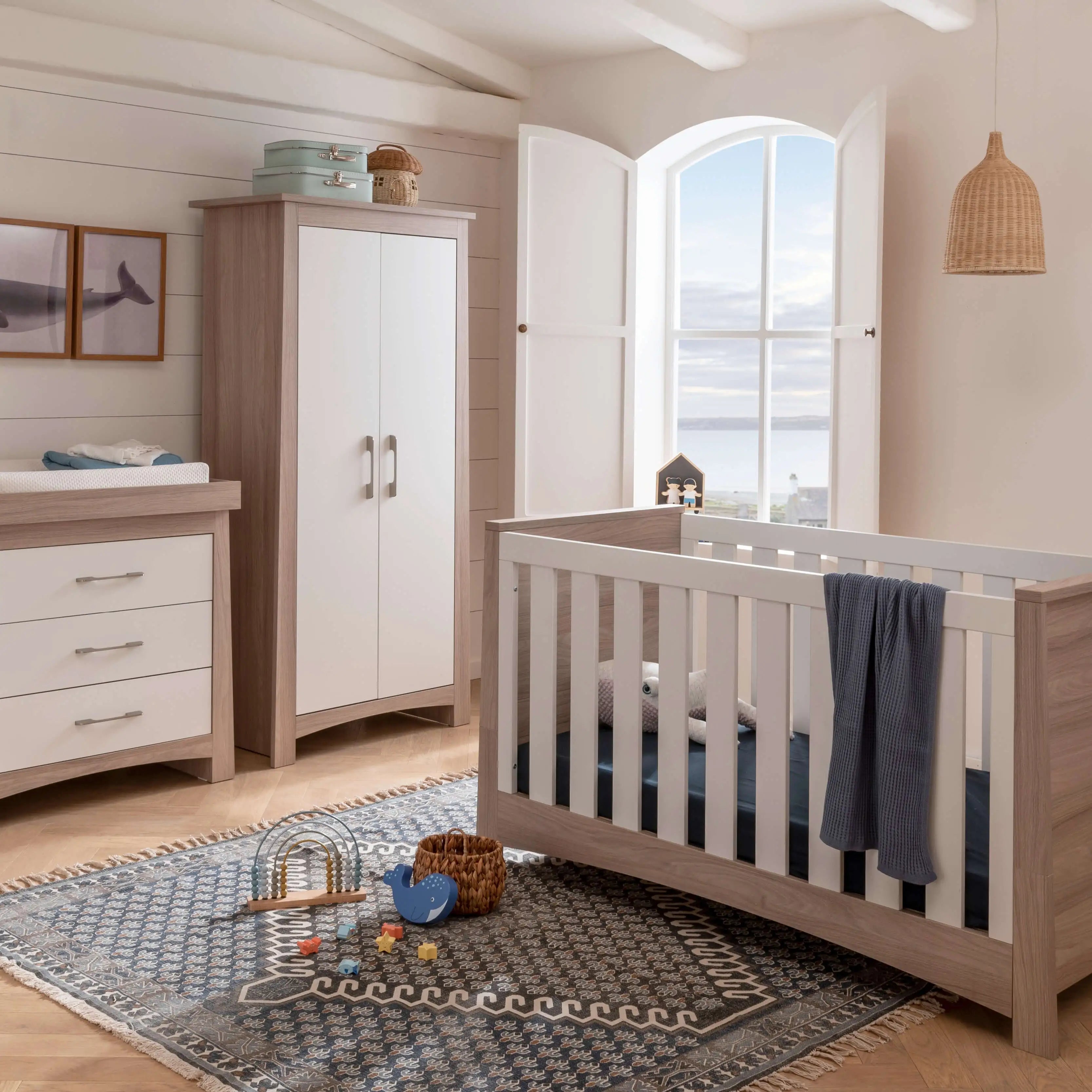 Lana 3 Piece Nursery Furniture Set Ash White