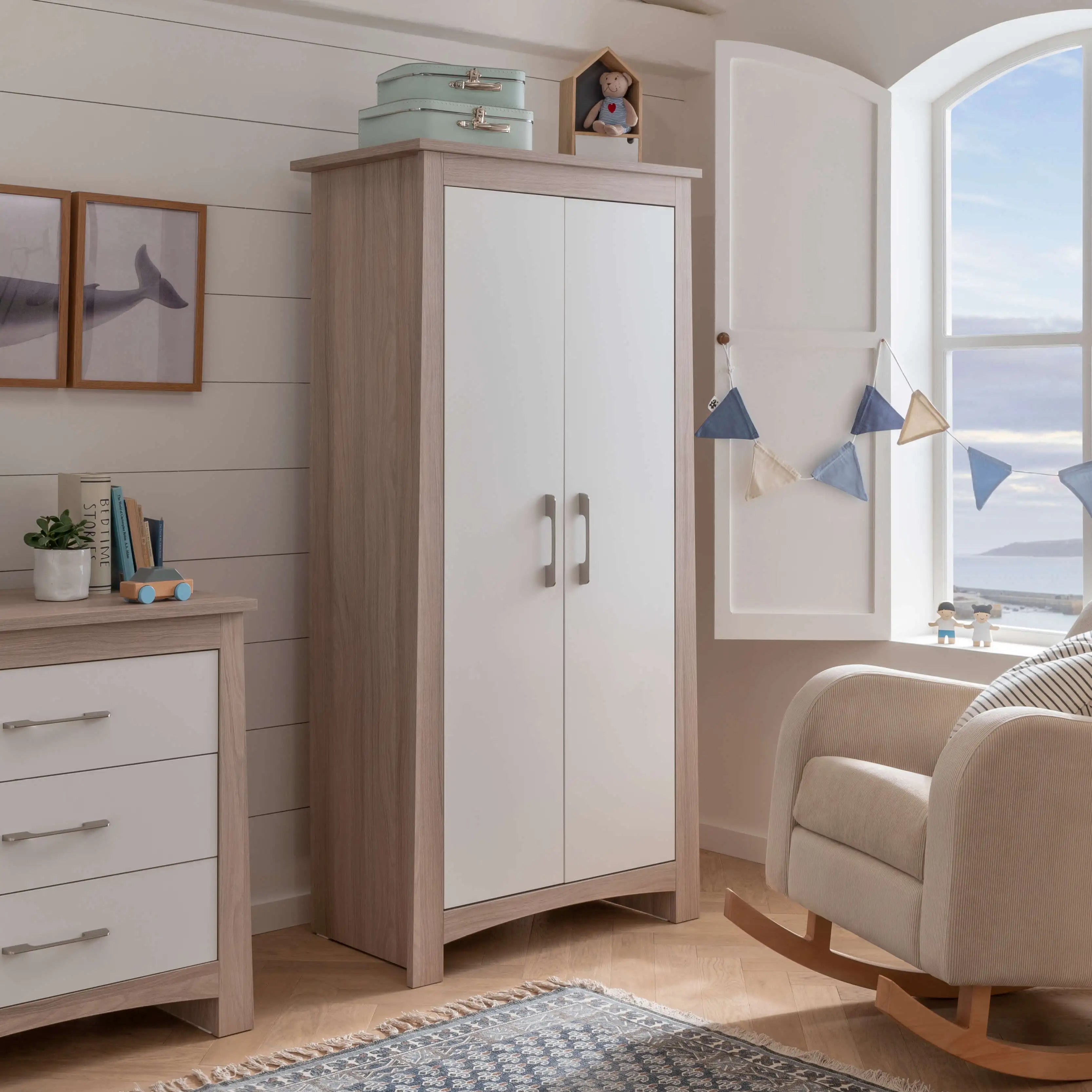 Lana Nursery Wardrobe Ash White