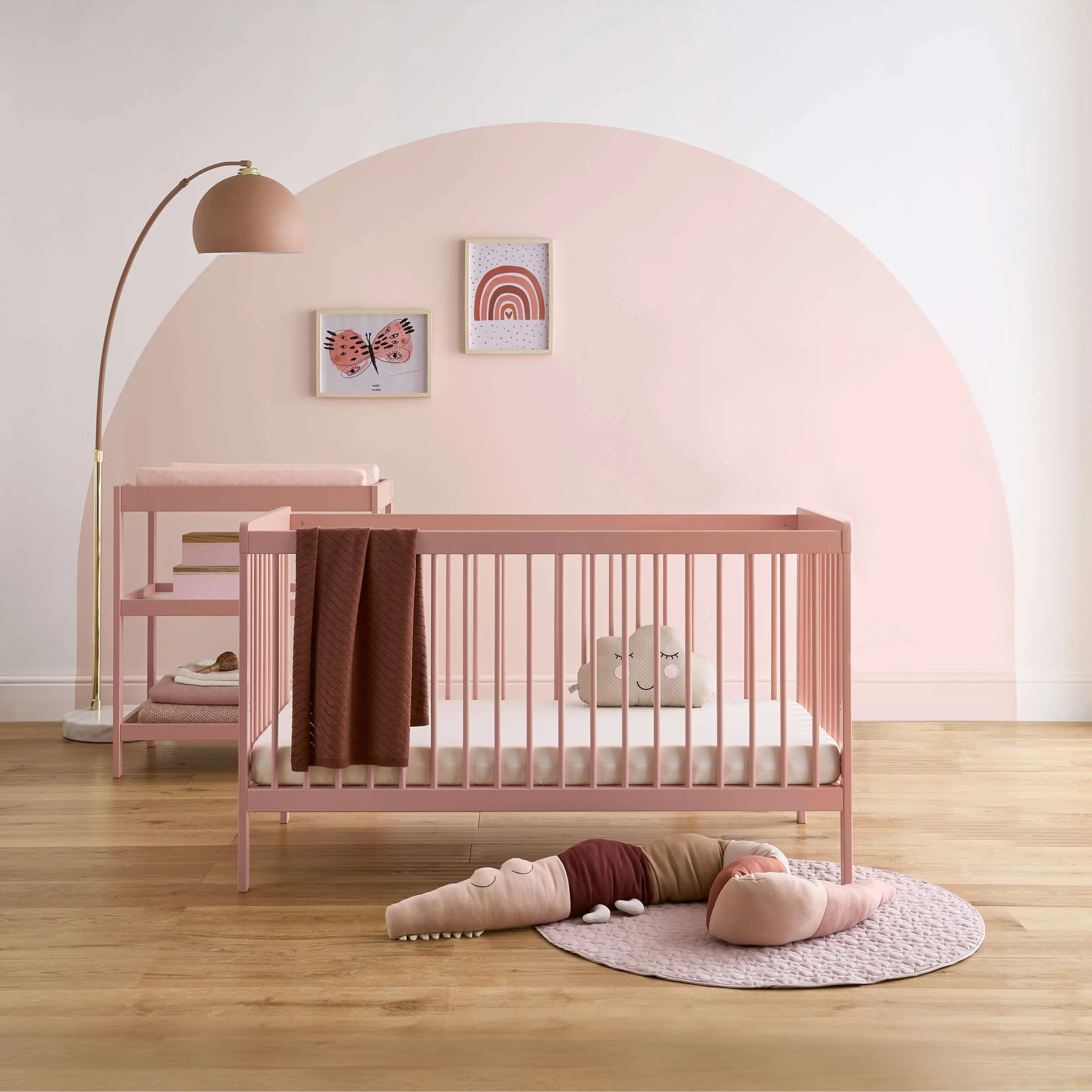 Nola 2 Piece Nursery Furniture Set Blush Pink