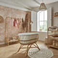 Aria 3 piece rattan nursery set including a crib changing unit and clothes rail CuddleCo 
