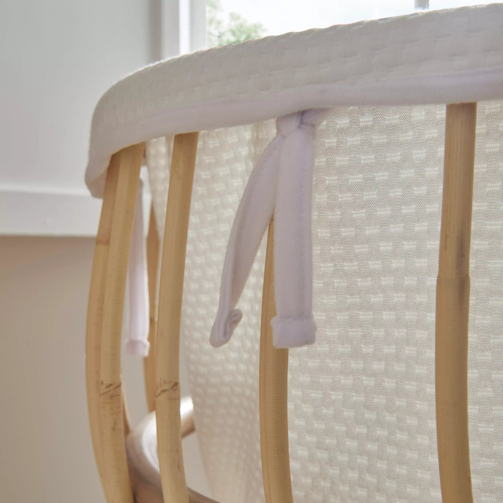 Aria Crib & Clothes Rail Nursery Furniture Set - Rattan Baby & Toddler Furniture Sets CuddleCo 