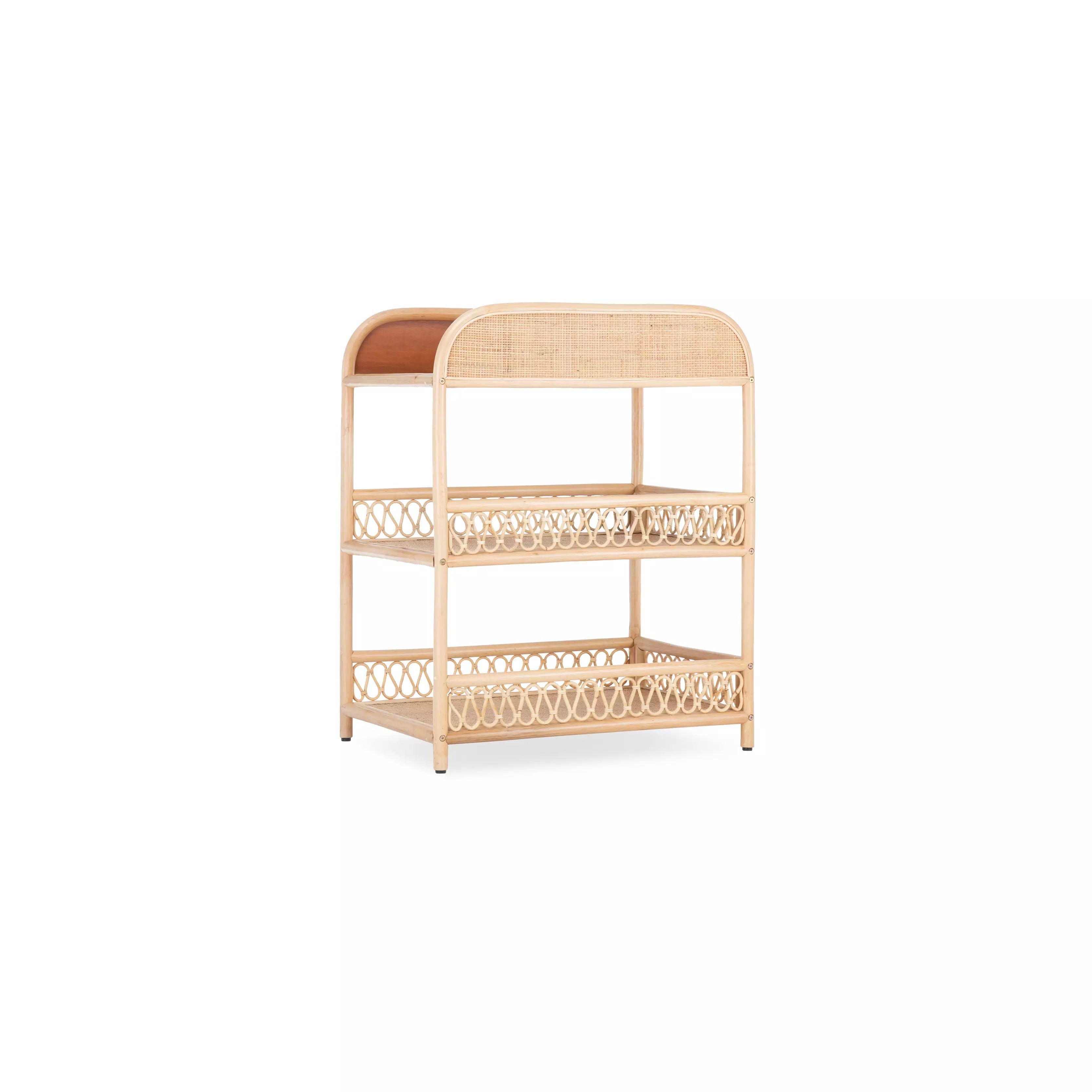 Aria rattan changing unit with white backgroundCuddleCo 