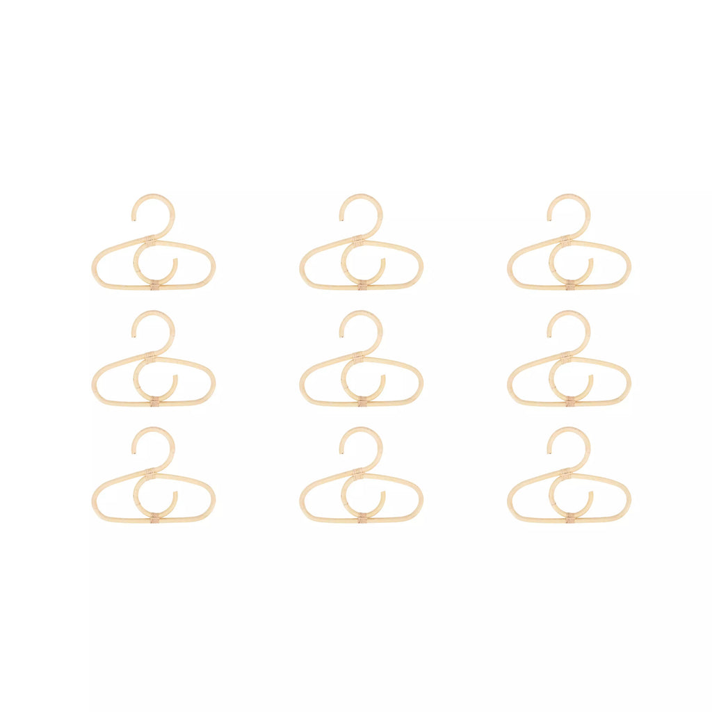 Aria Set of 9 Hangers - Rattan Hangers CuddleCo 