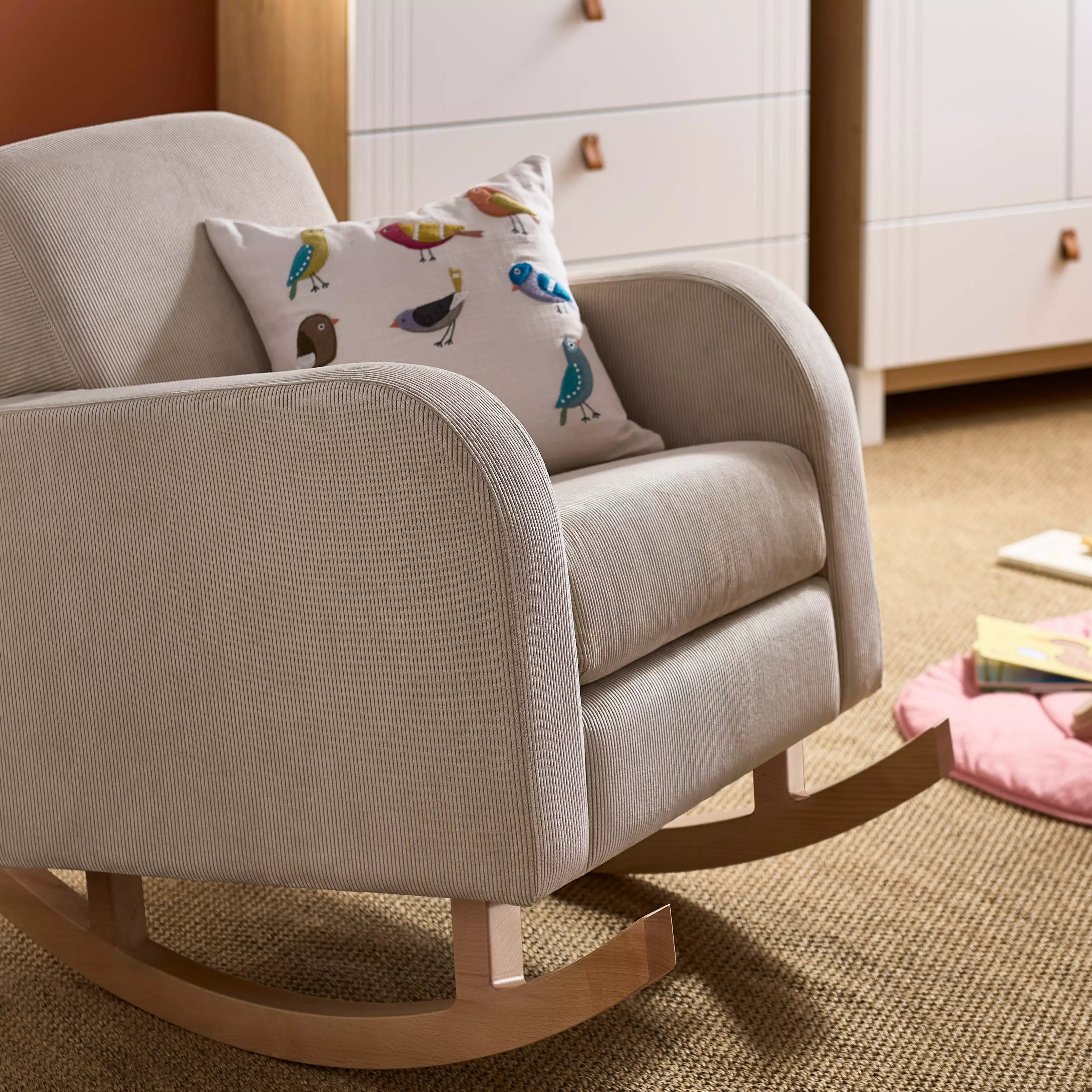 Etta Nursing Chair - Sand Rocking Chairs CuddleCo 