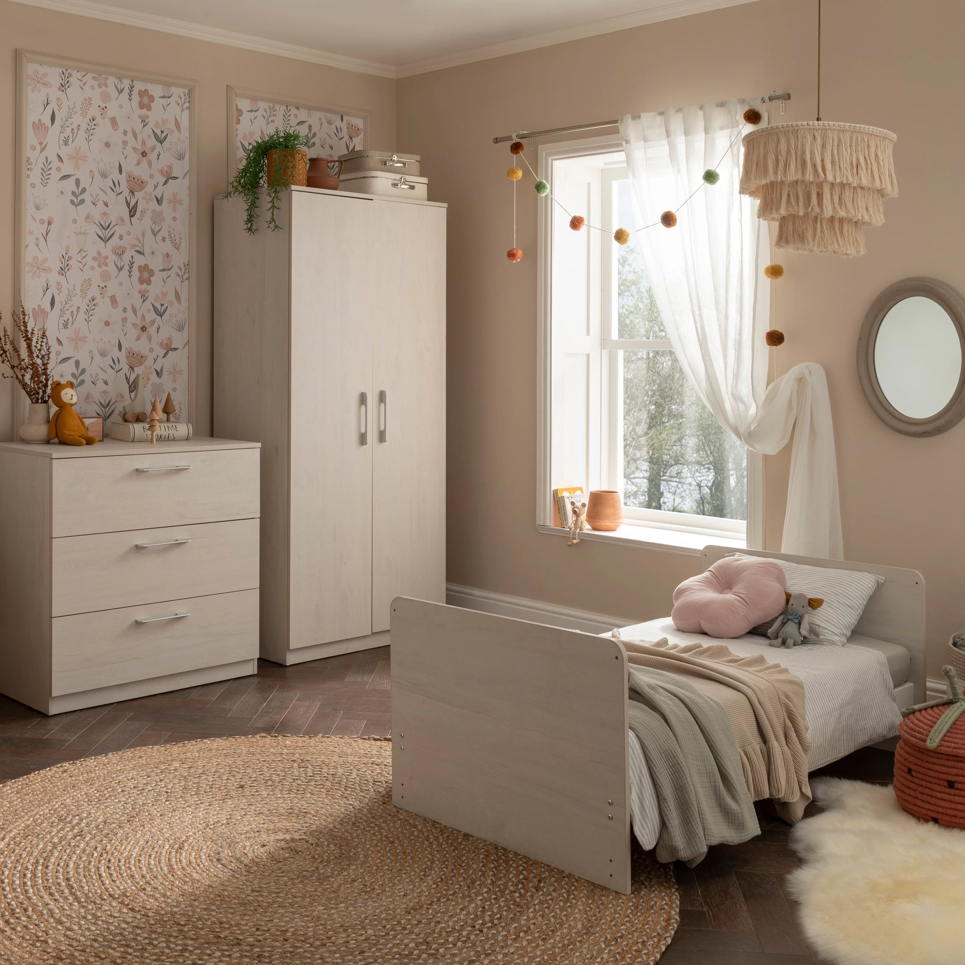Freya Cot Bed - Coastal White Cribs & Toddler Beds CuddleCo 