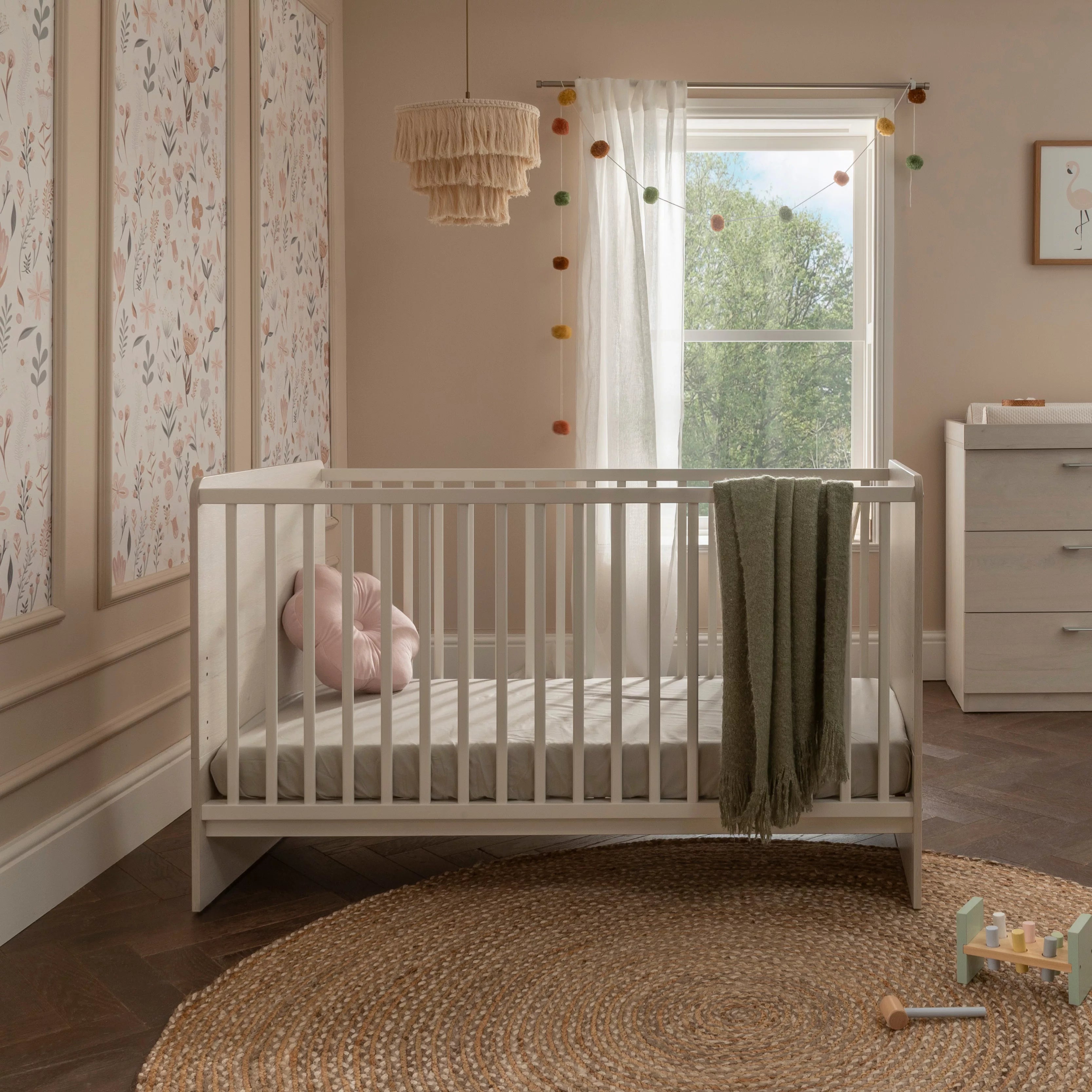 Freya 2 Piece Nursery Furniture Set Coastal White