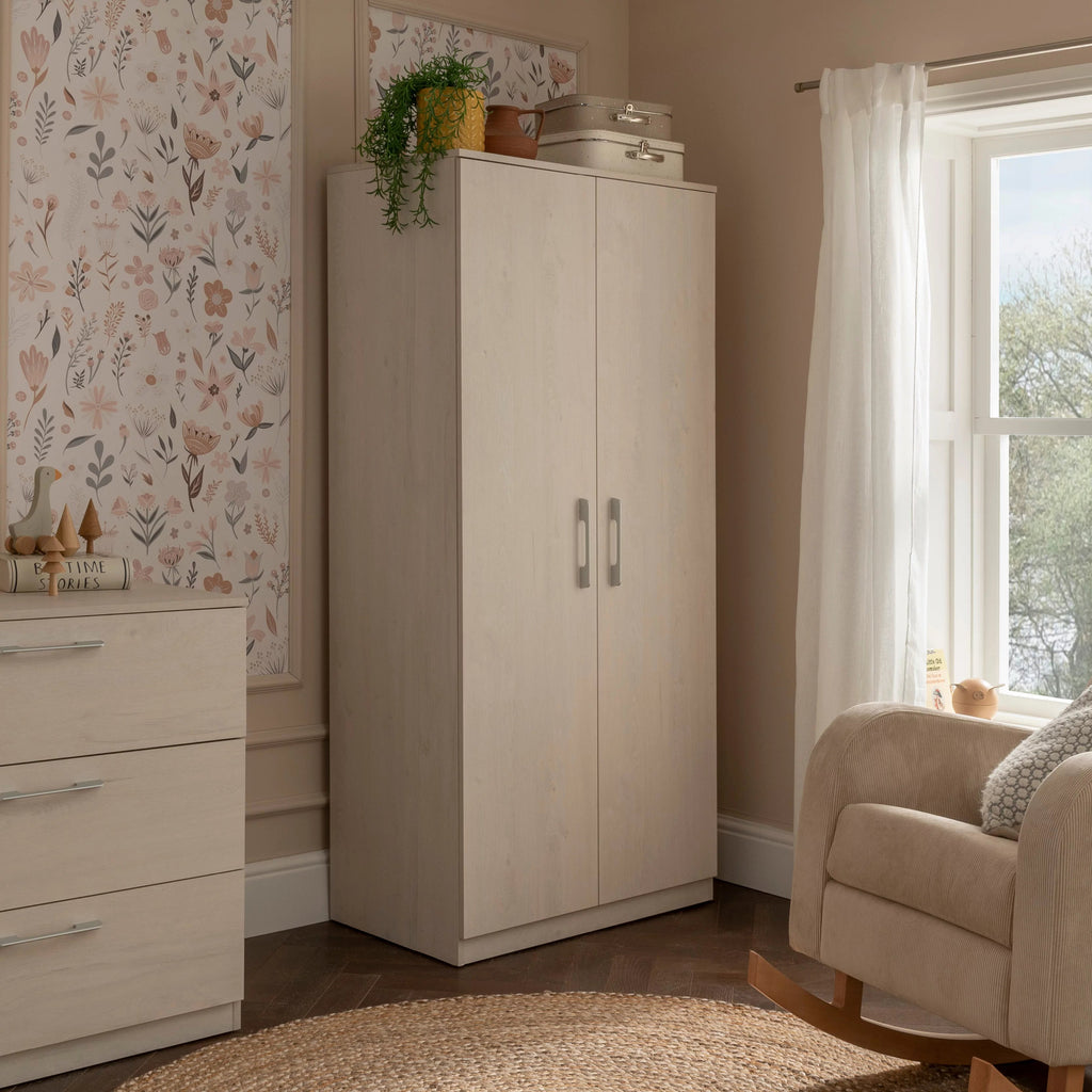 Freya Nursery Wardrobe - Coastal White Armoires & Wardrobes CuddleCo 