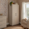Freya Nursery Wardrobe - Coastal White Armoires & Wardrobes CuddleCo 