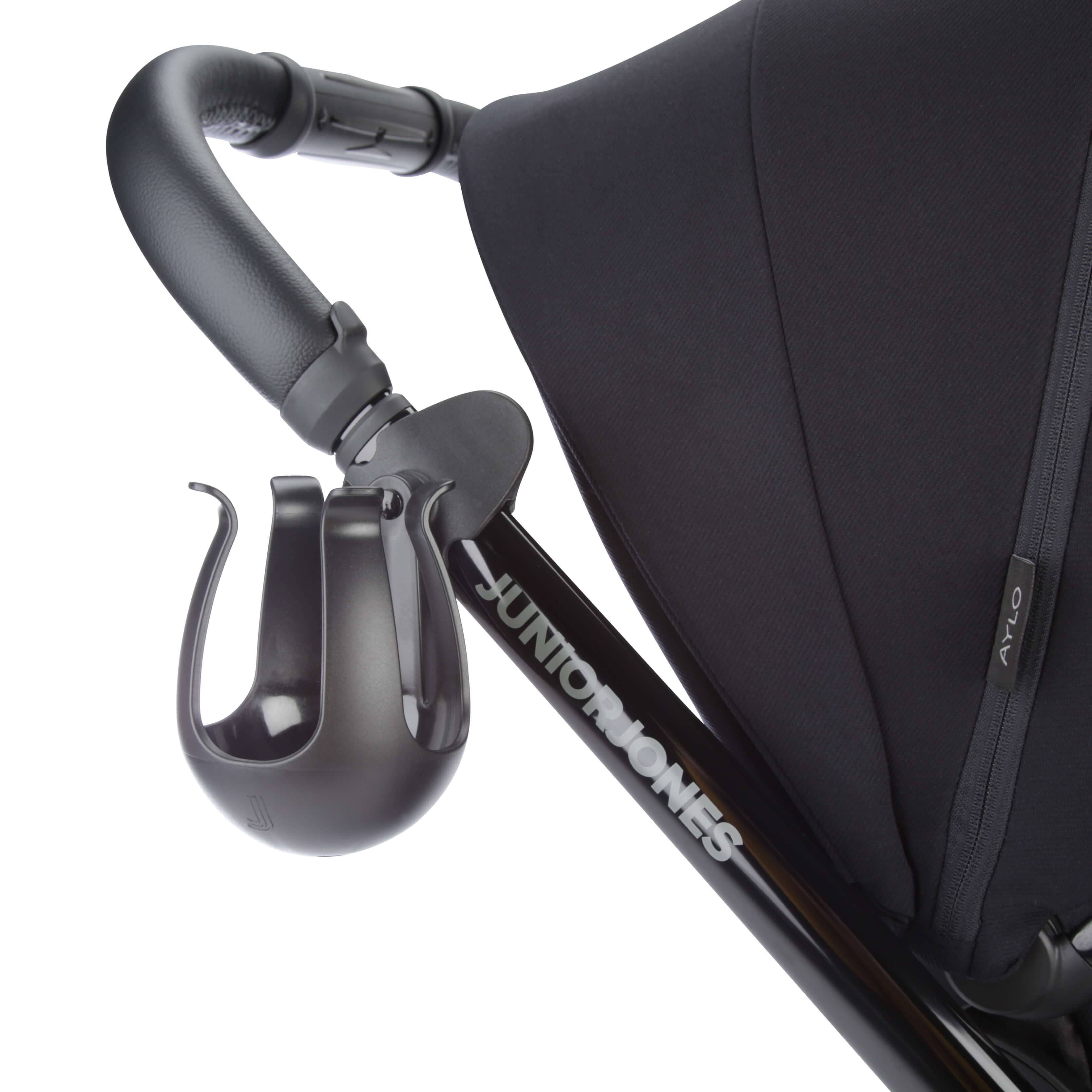 Junior Jones Aylo Rich Black 12pc Travel System inc Cybex Volcano Black Car Seat juniorjones 