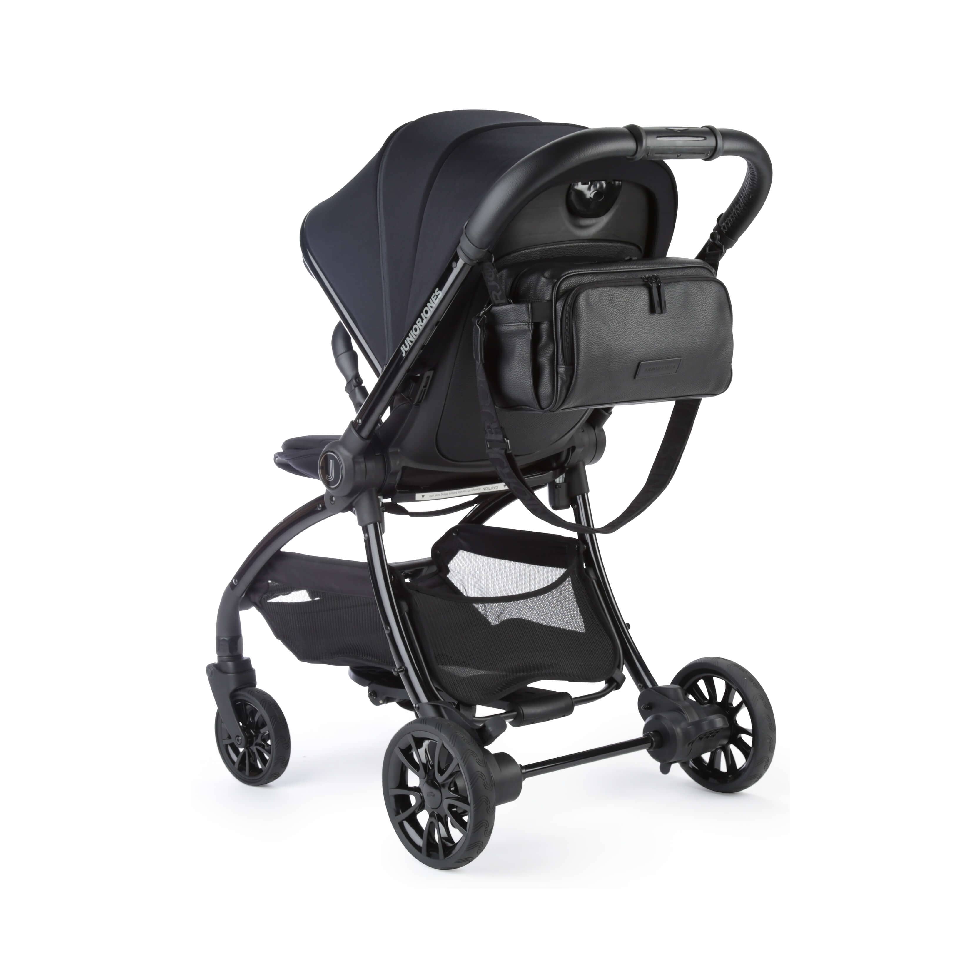 Junior Jones Aylo Rich Black 12pc Travel System inc Cybex Volcano Black Car Seat juniorjones 