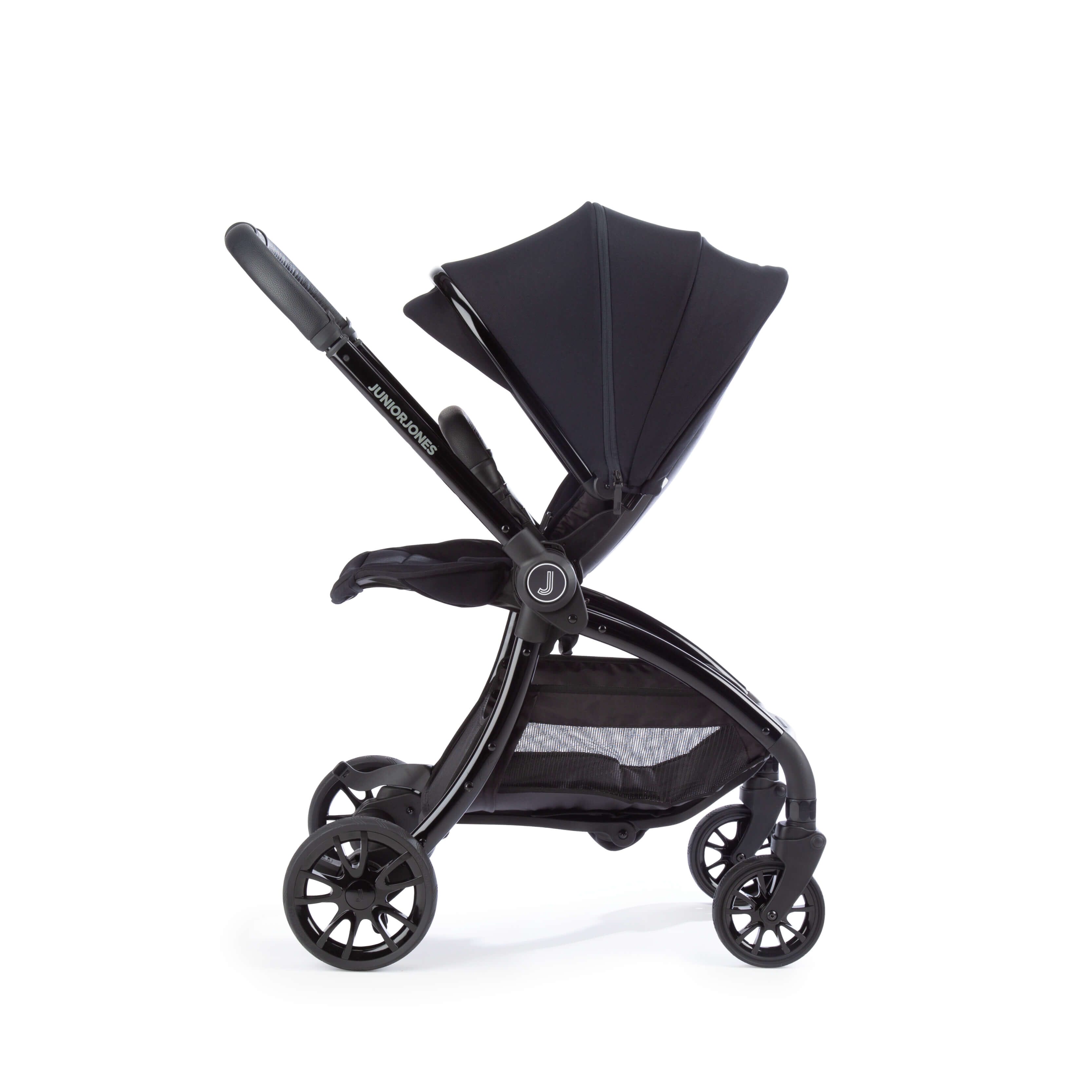 Junior Jones Aylo Rich Black 6pc Travel System inc Doona Royal Blue Car Seat juniorjones 