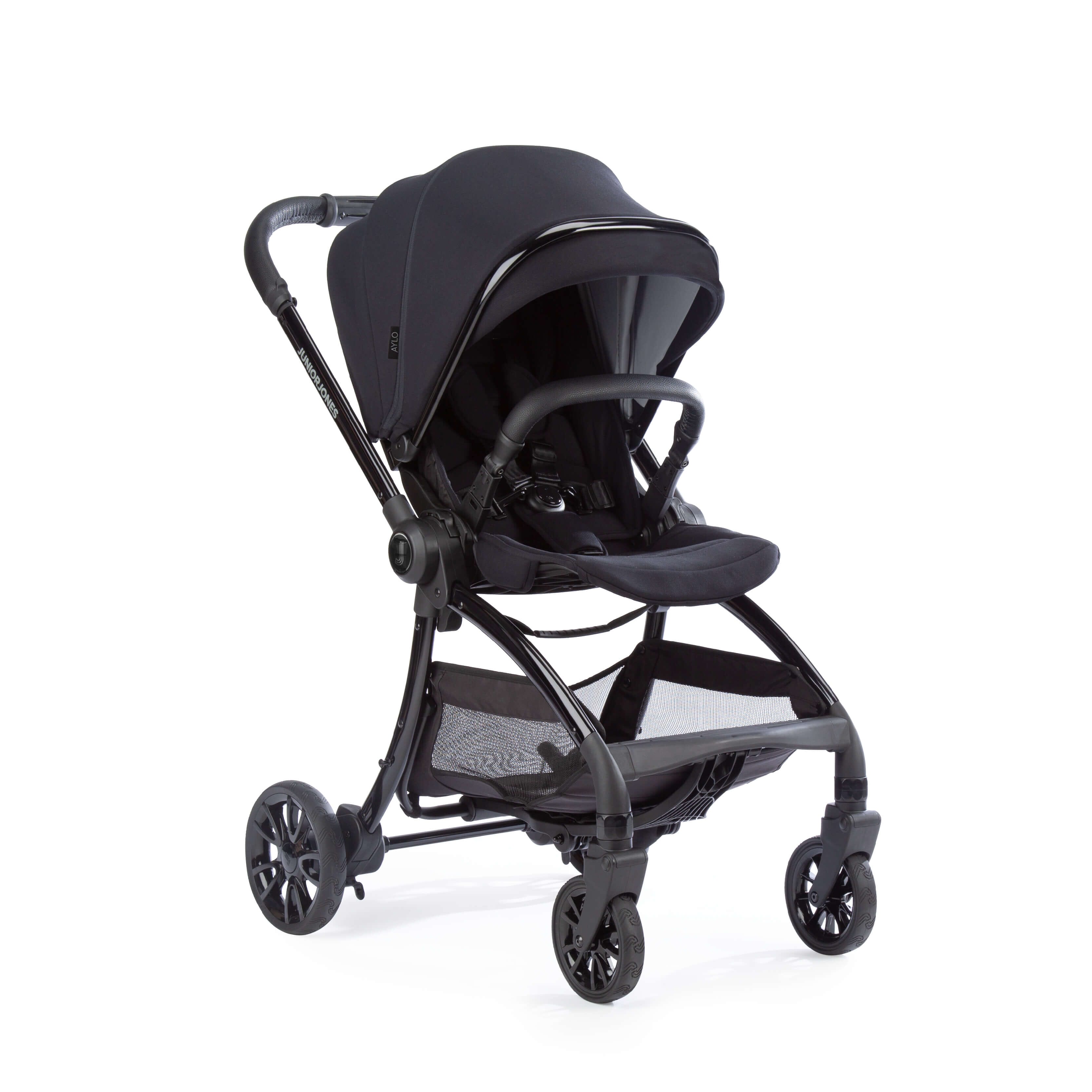Junior Jones Aylo Rich Black 6pc Travel System inc Doona Royal Blue Car Seat juniorjones 